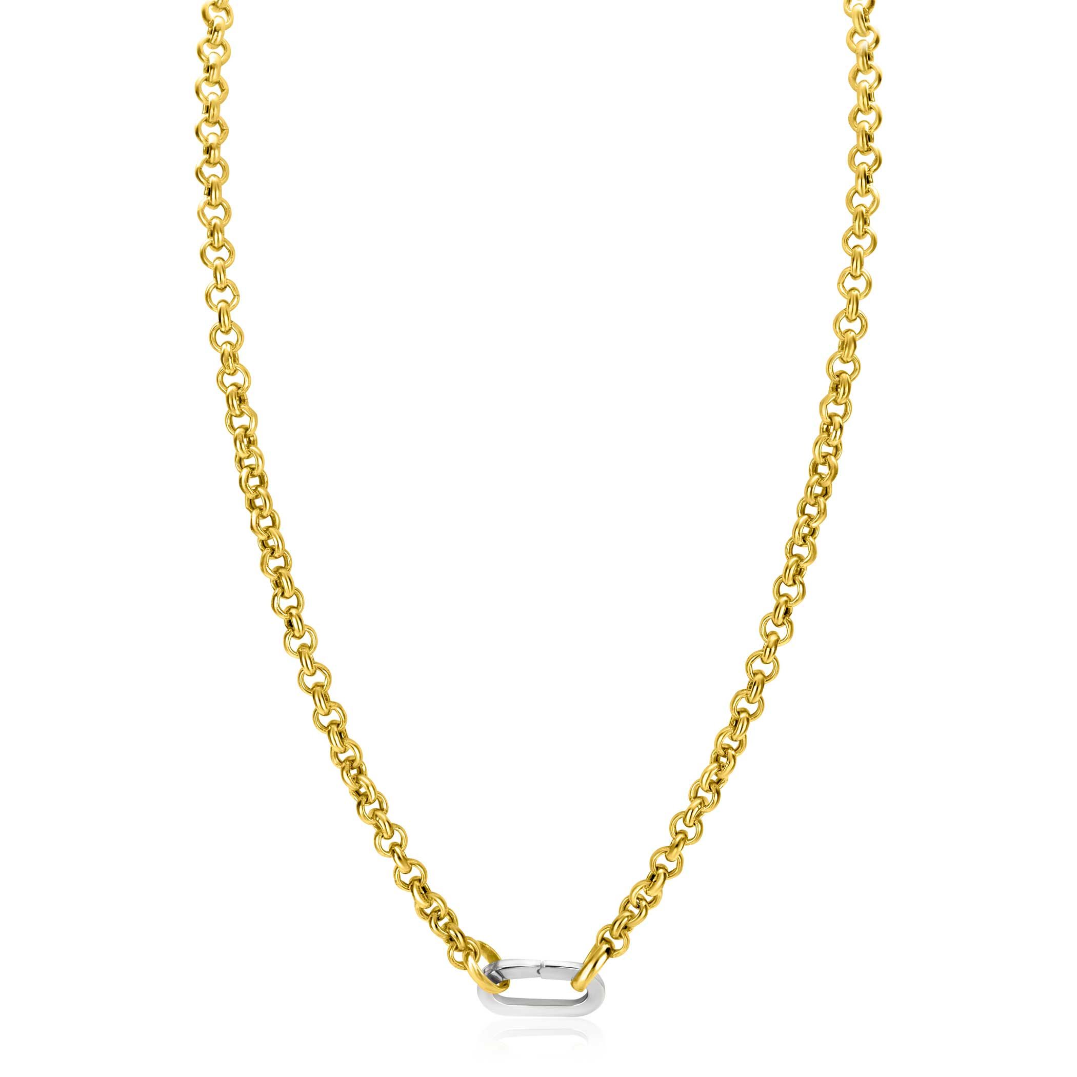 ZINZI zlv. collier 41cm geel verguld