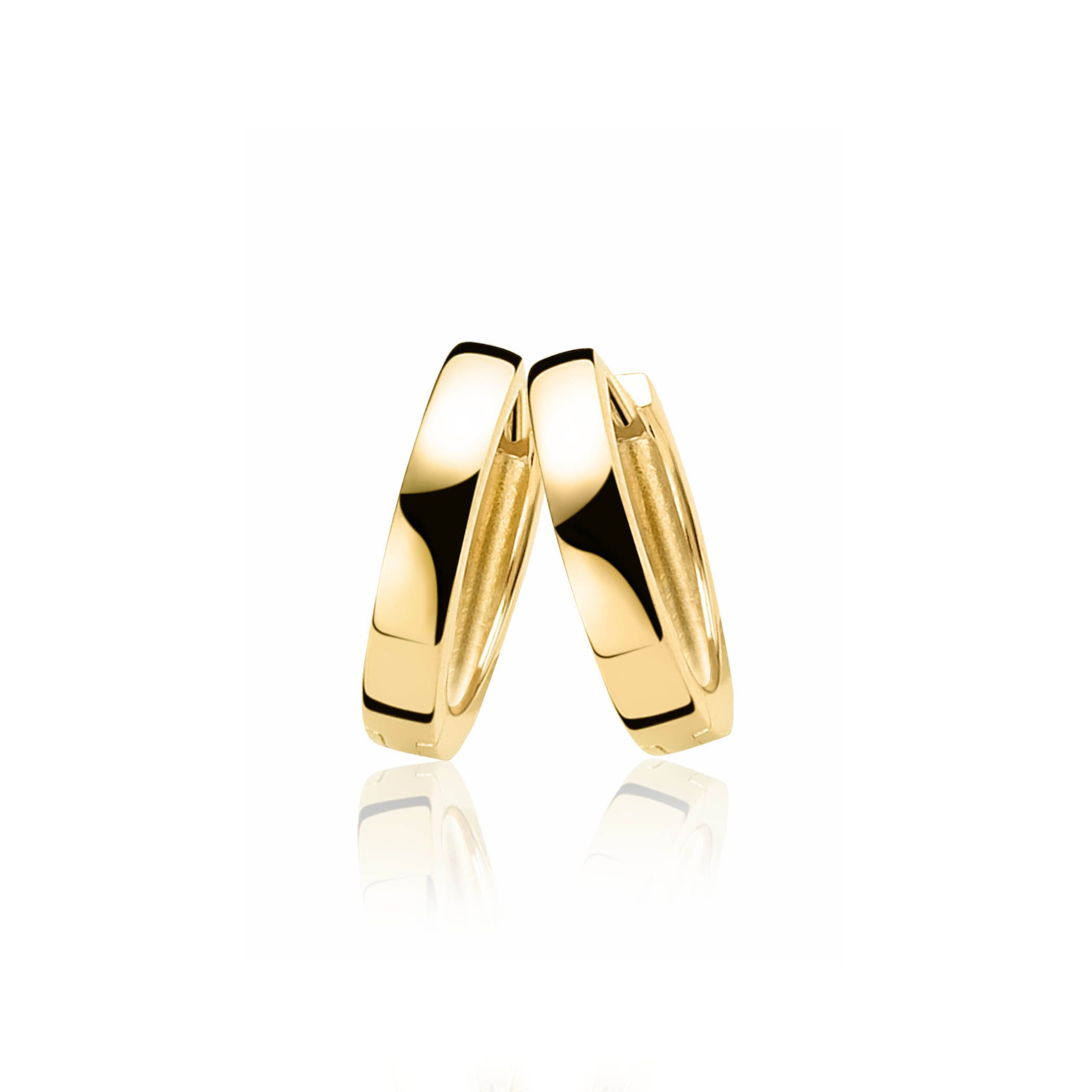 ZINZI silberne Ohrringe gelb vergoldet 17 x 3mm ZIO186G