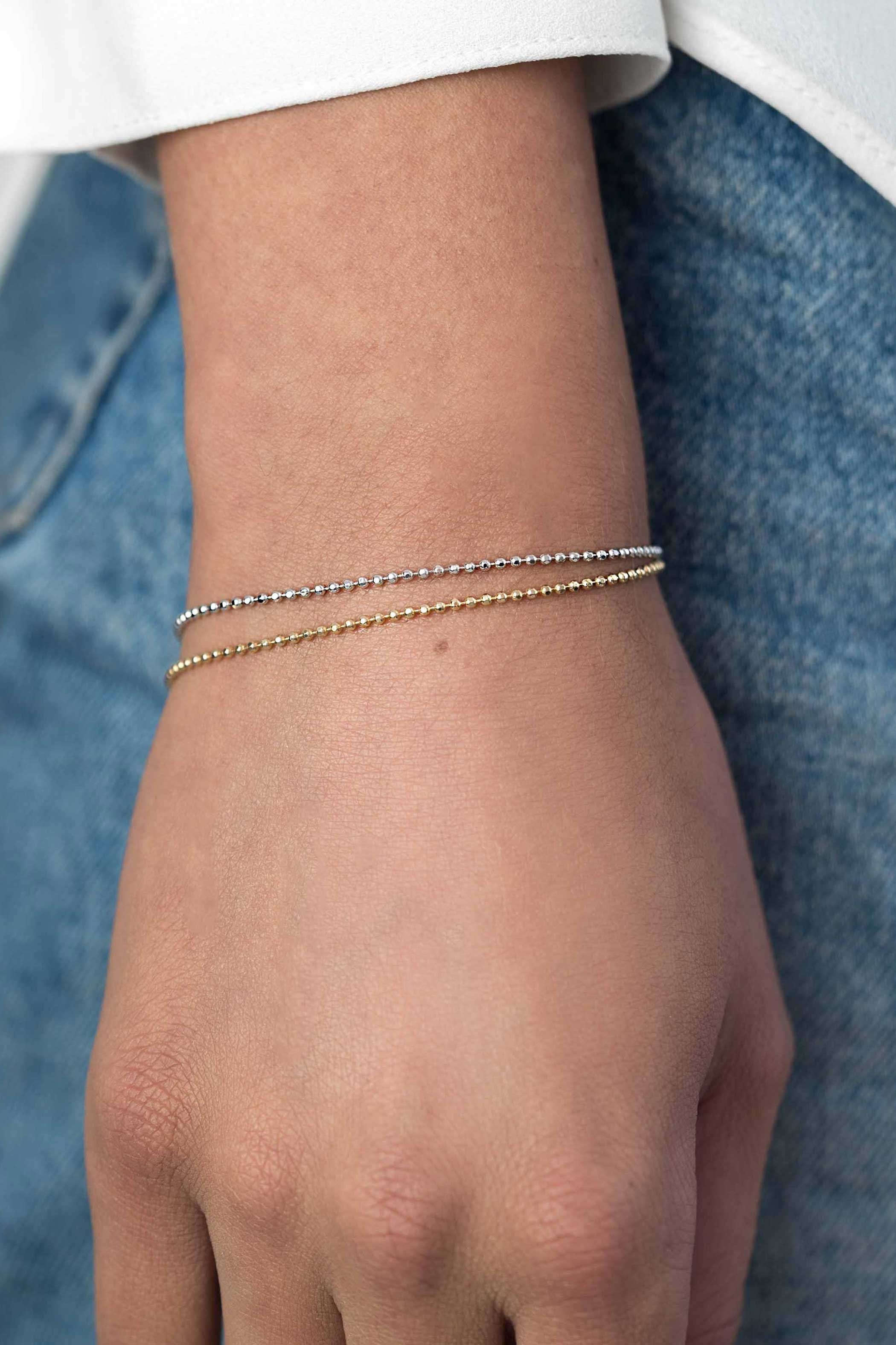 ZINZI silbernes Kugel Armband gelb vergoldet 1,5mm breit 17-19,5cm ZIA1909G