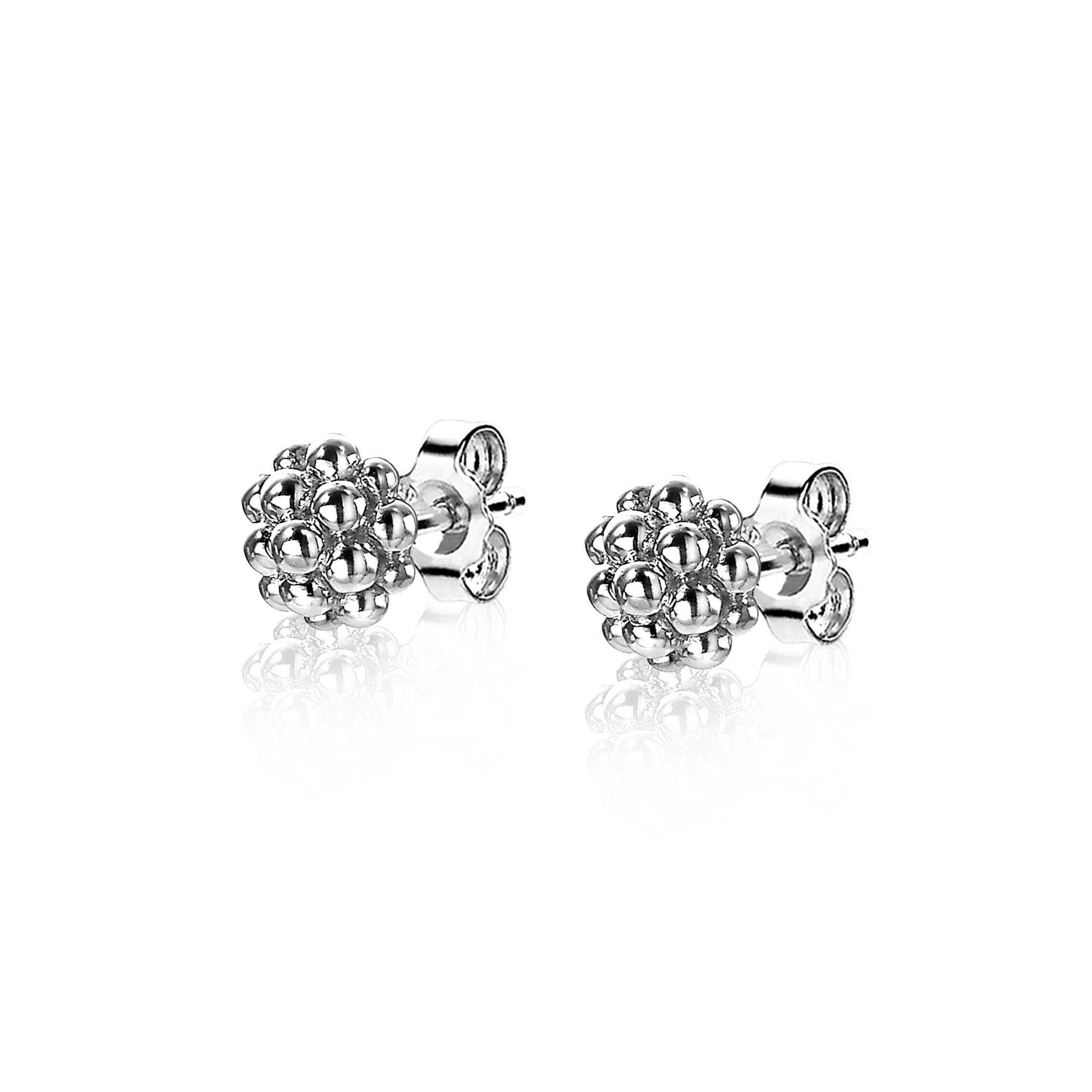ZINZI silberne runde Ohrstecker 6mm Kugel ZIO1968