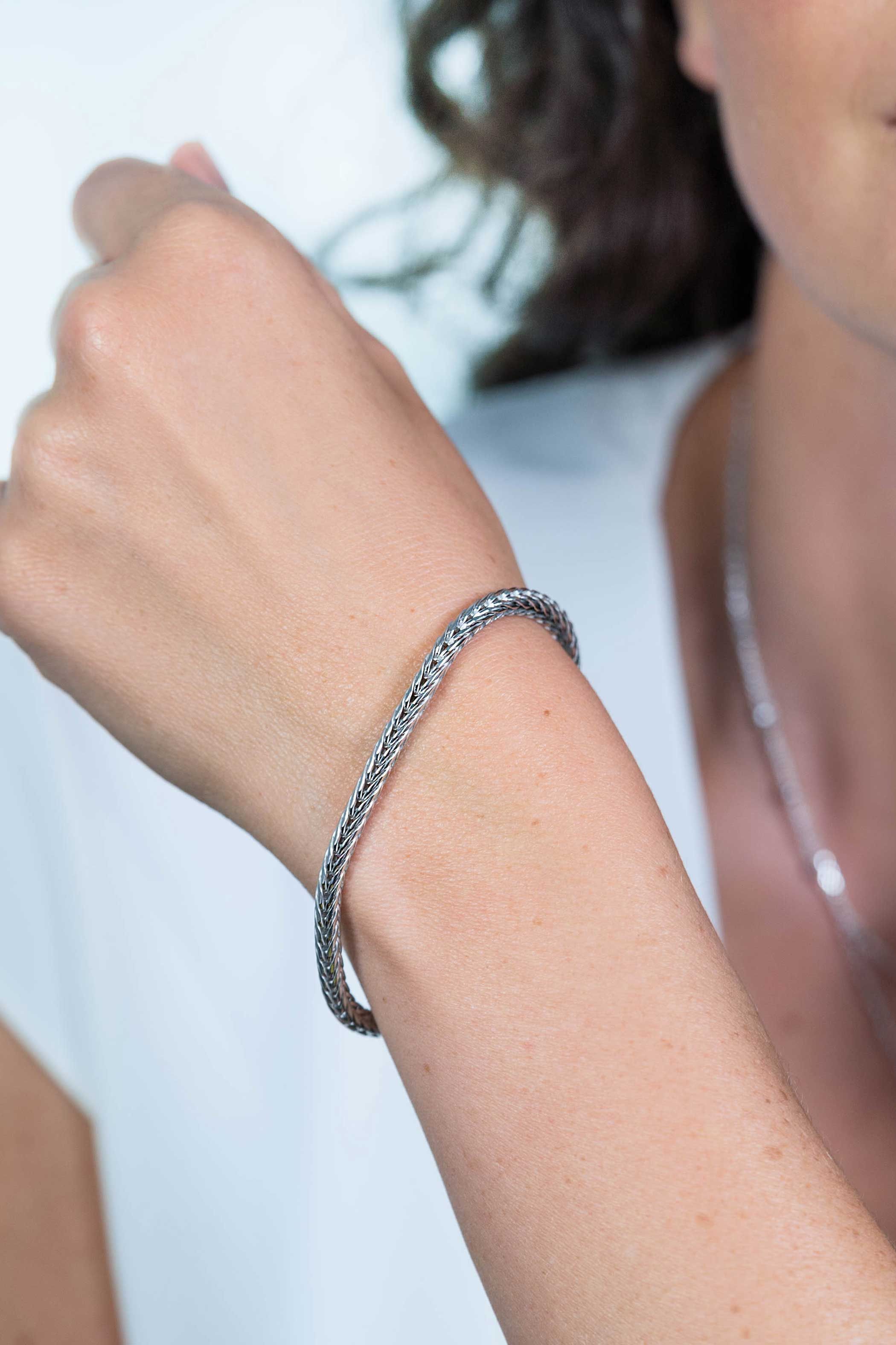 ZINZI silbernes Gliederarmband vossenstaart 4mm breit ZIA1925