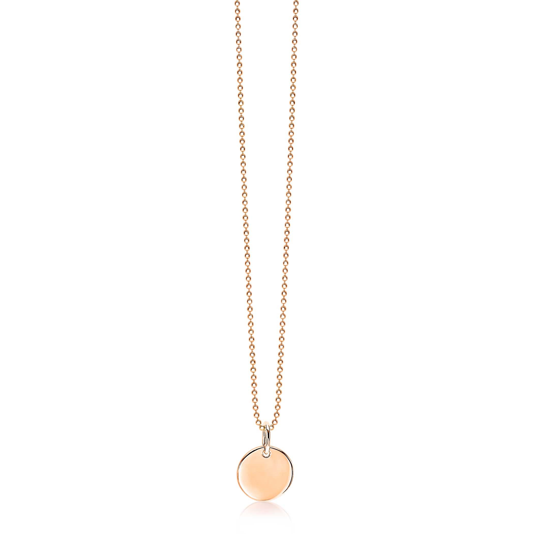 ZINZI silberner Anhänger rosé vergoldet glatt rund 12mm ZIH1825R