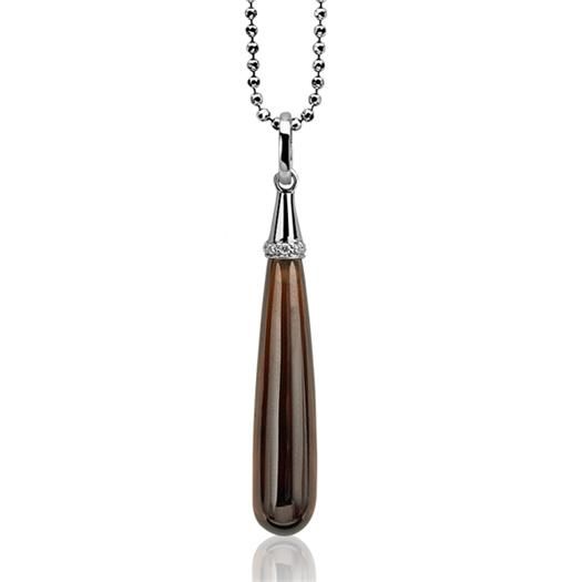Zinzi silberner Pendelanhänger braun ZIH928BR