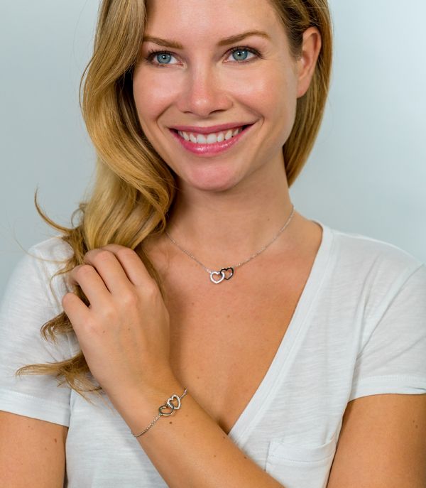 ZINZI Armband verbunden Herzen weiß ZIA1736