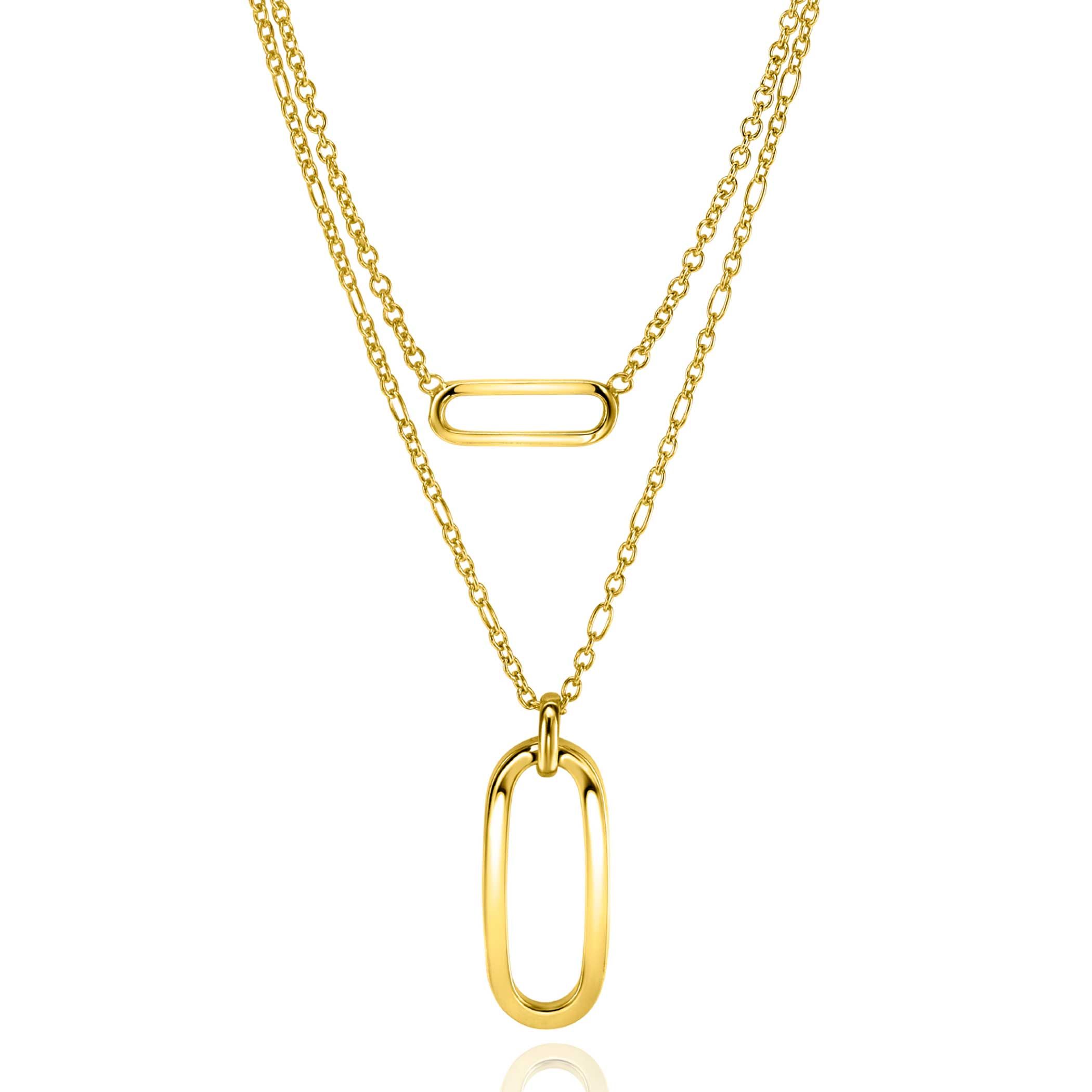 ZINZI zlv. 2x coll.gg.verg.paperclip hanger en schakel