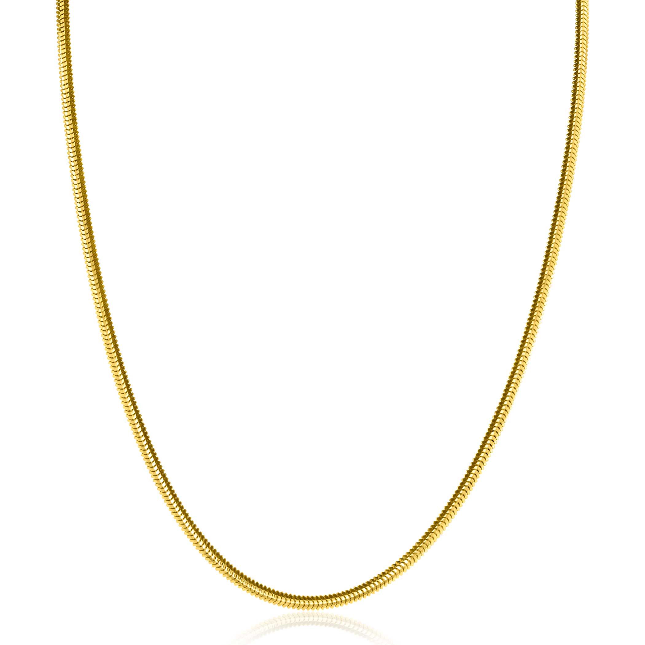 ZINZI zlv. collier gg.verg.platte slang 2.5mm 43+2mm