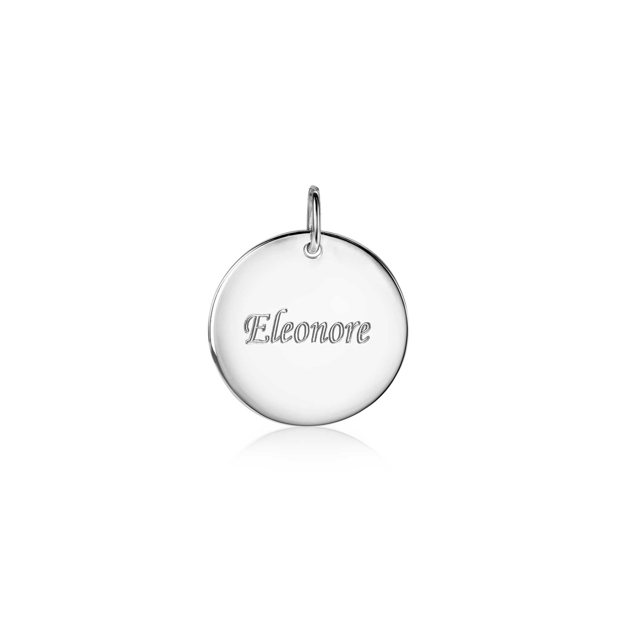 ZINZI zlv. hanger rond plaatje 20mm