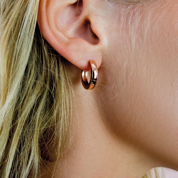 ZINZI silberne Ohrringe rosévergoldet 15 x 3mm ZIO191R