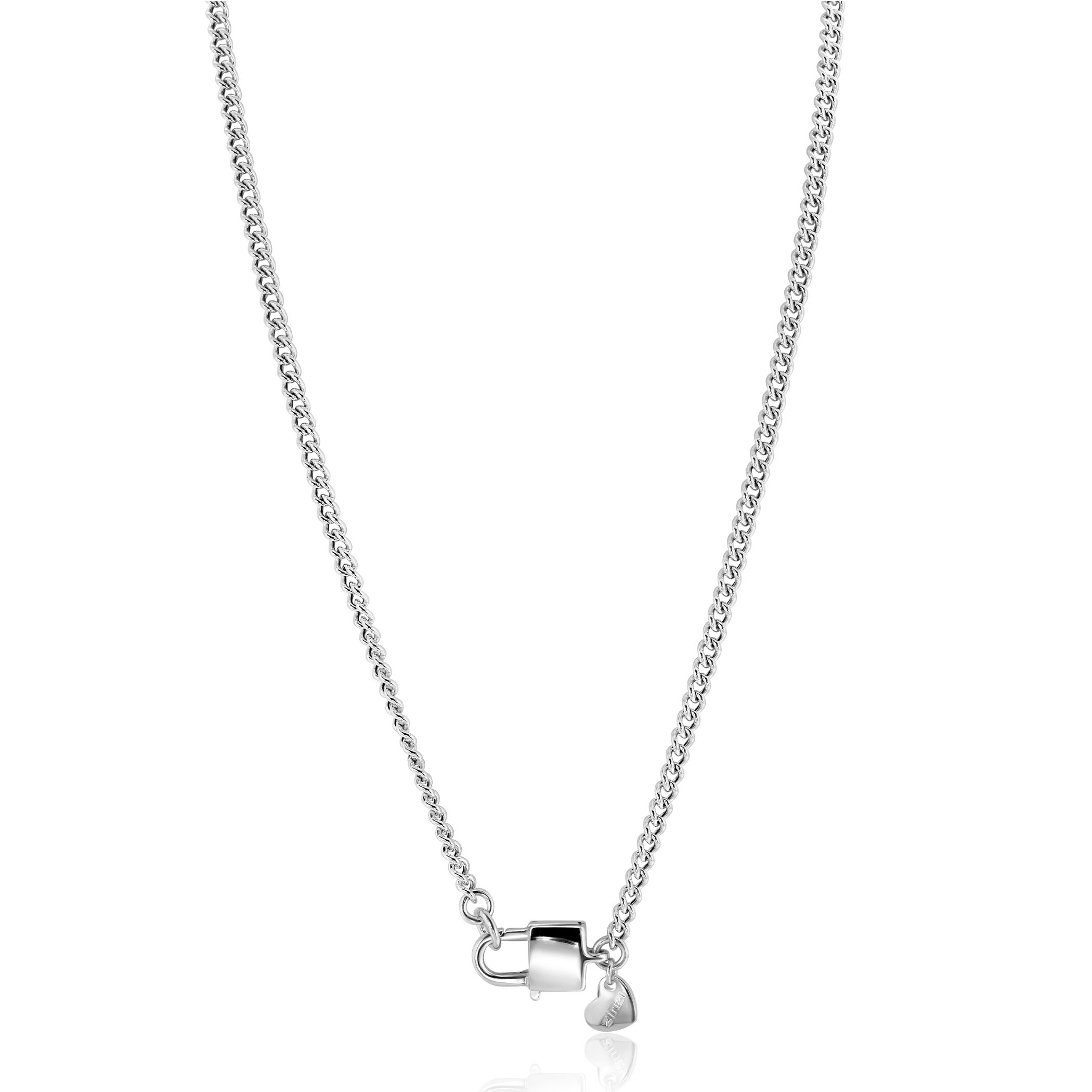 ZINZI zlv. collier gourmet met slot sluiting 45cm