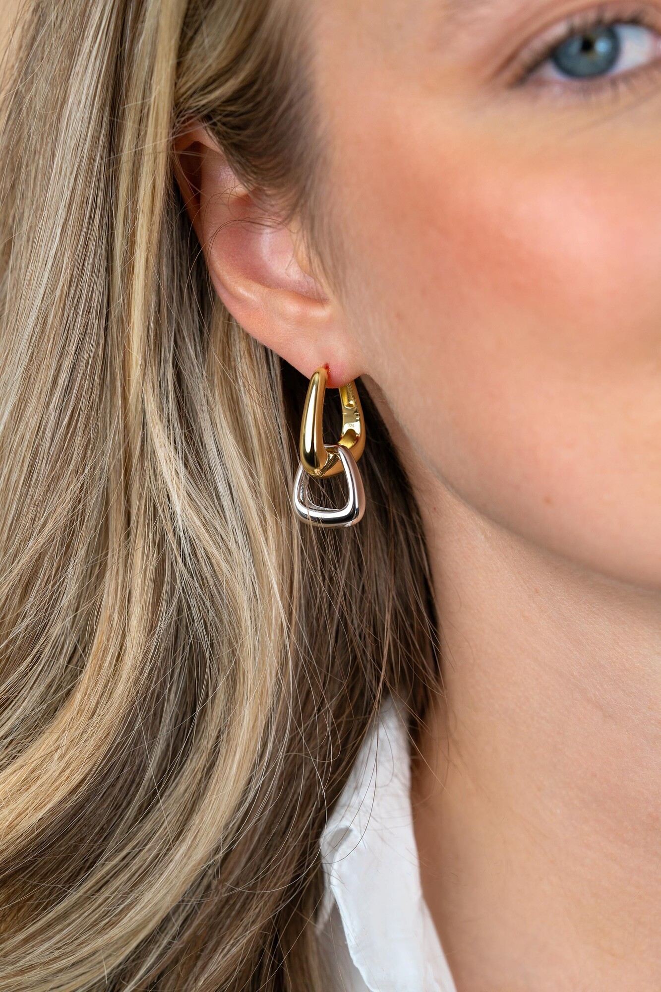 ZINZI zlv. oorbedels rechthoek aflopend