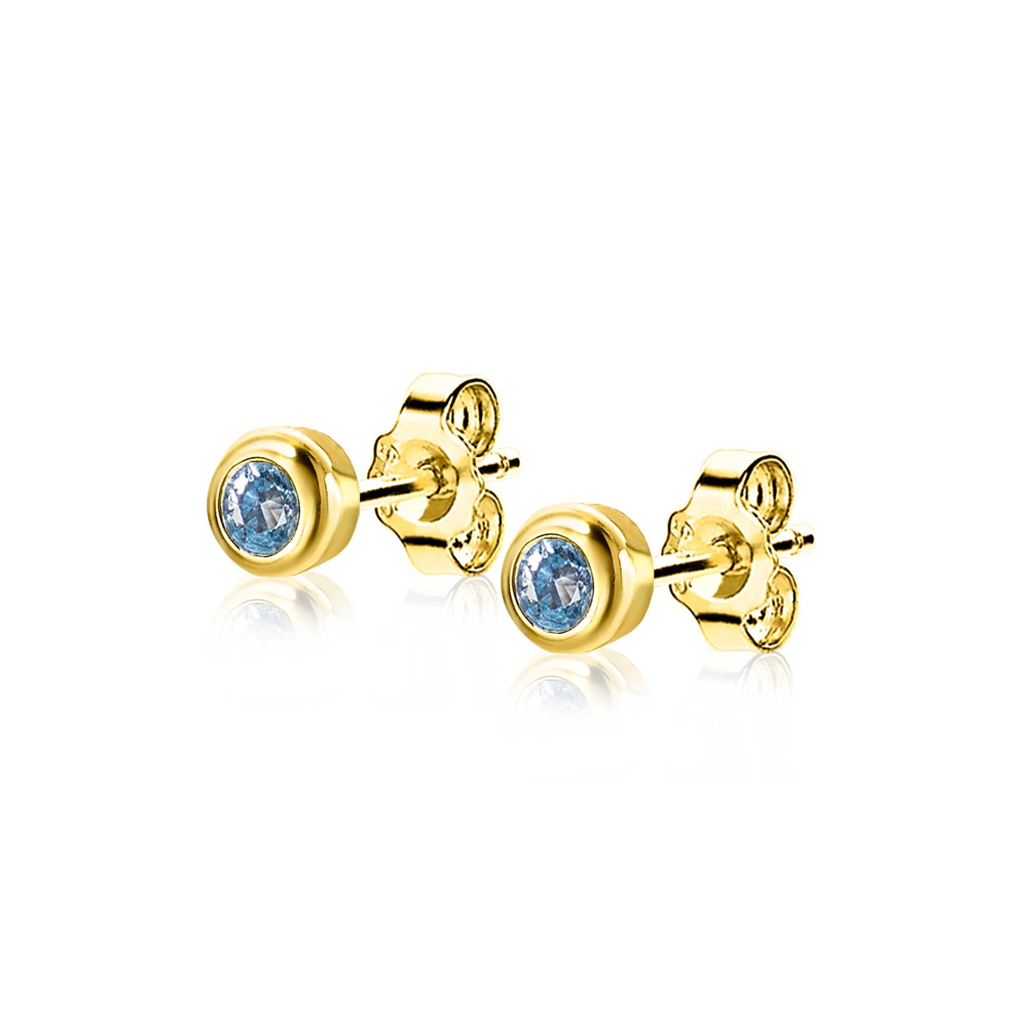 ZINZI zlv.oorknopjes ggverg.birthstones topaas cz