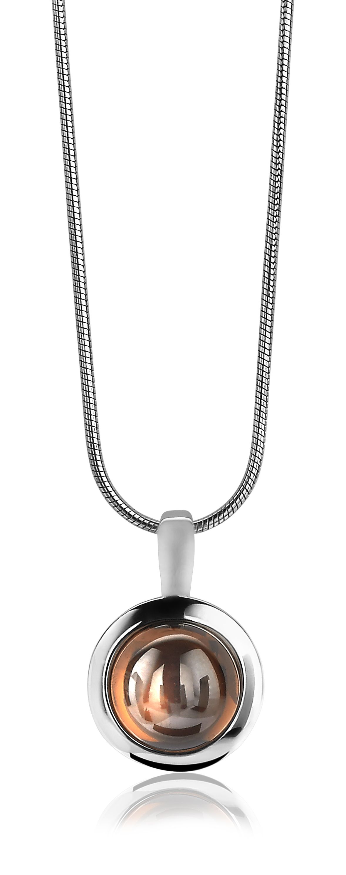 Zinzi silberner Anhänger braun ZIH1043C