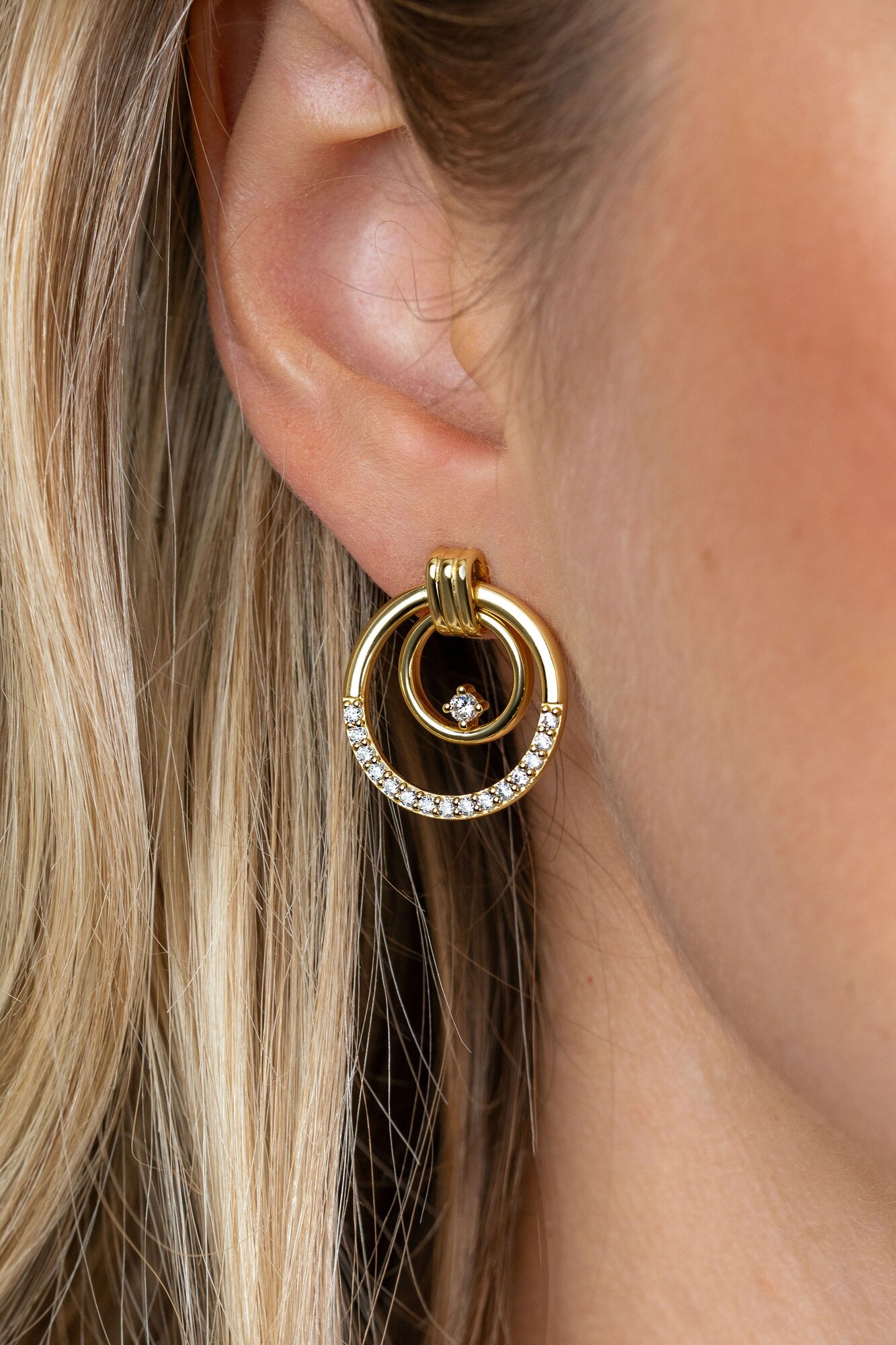 ZINZI zlv. gg.verg. oorstekers 2x rond open en zirc.