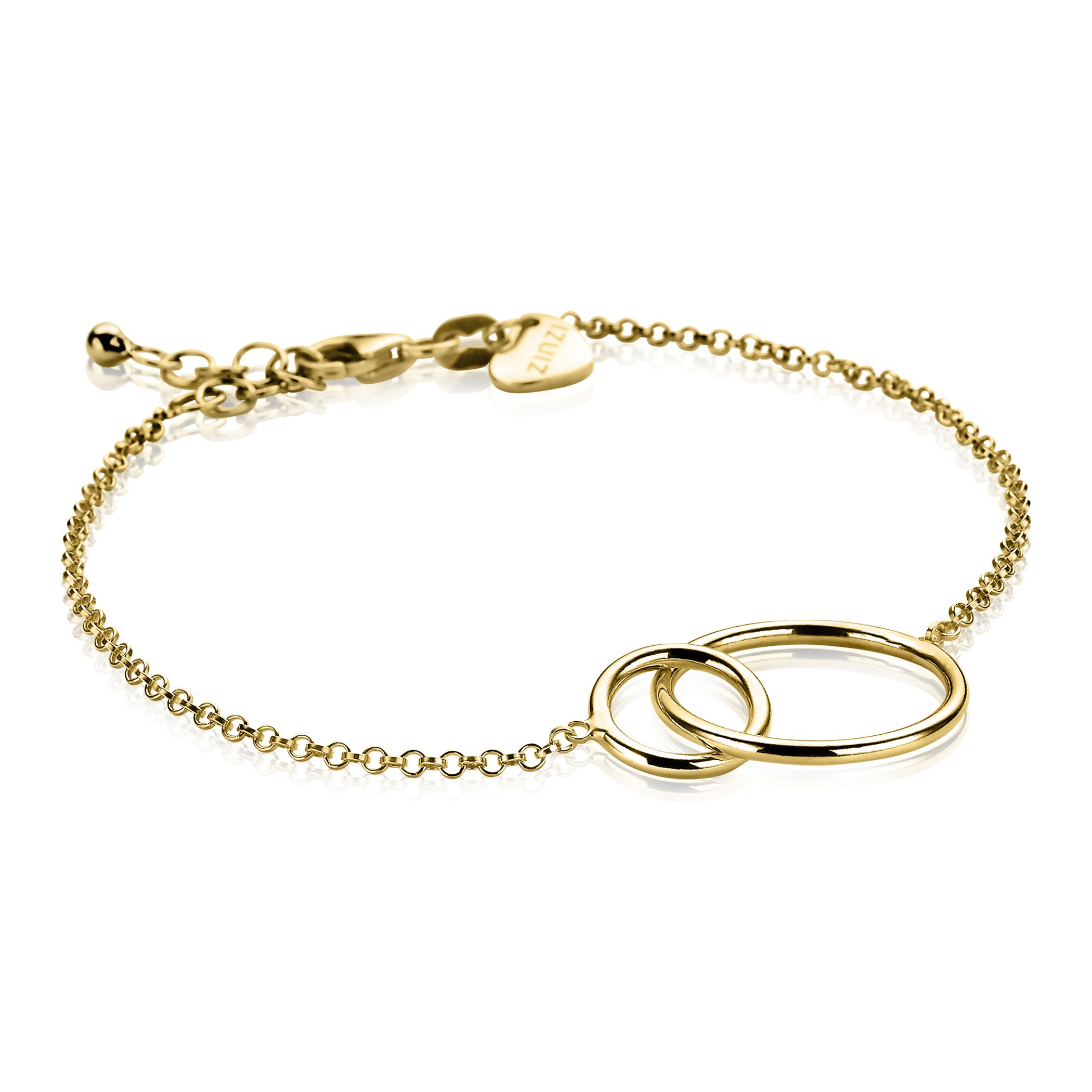ZINZI silbernes Armband gelb vergoldet runde Formen16-19cm ZIA1278G