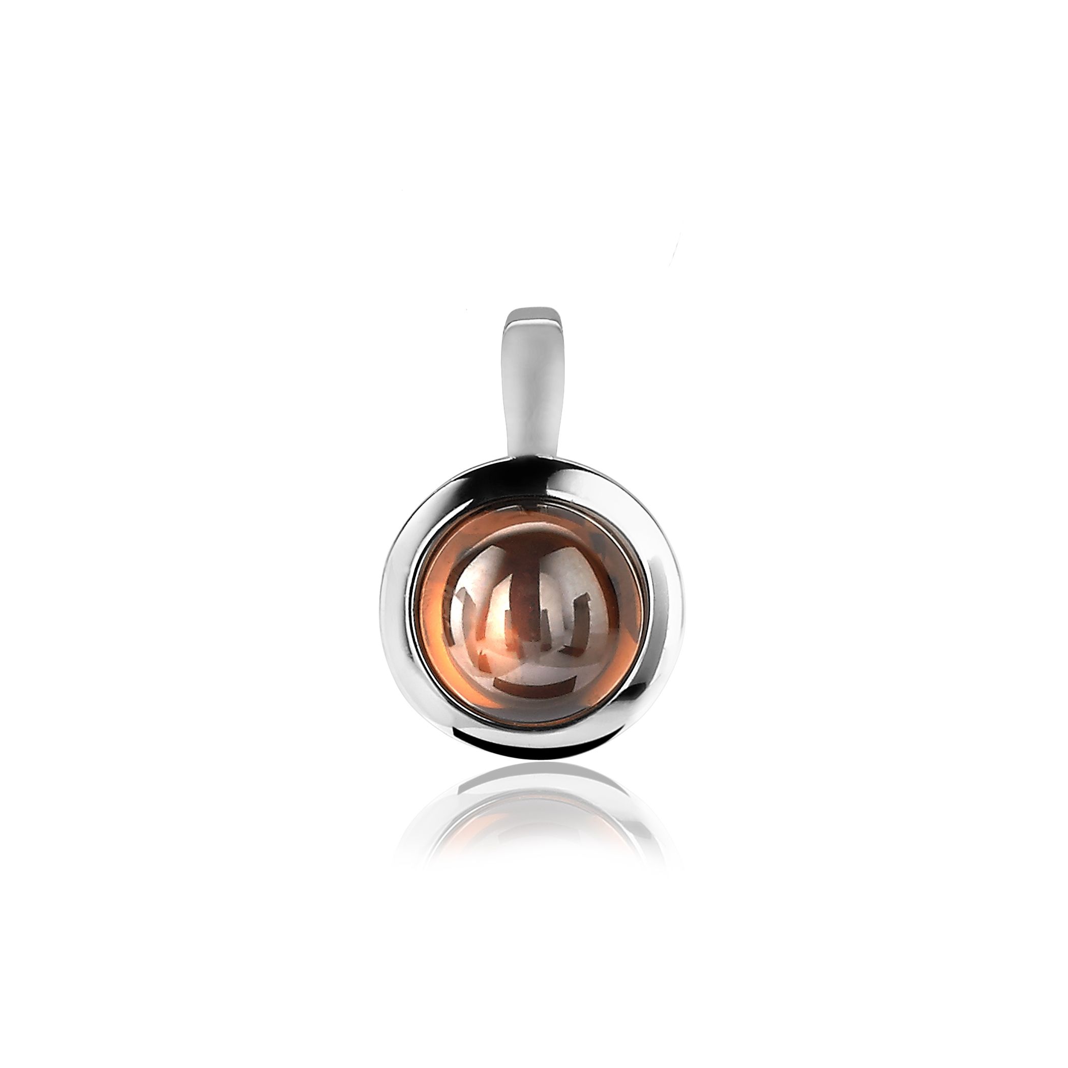 Zinzi silberner Anhänger braun ZIH1043C