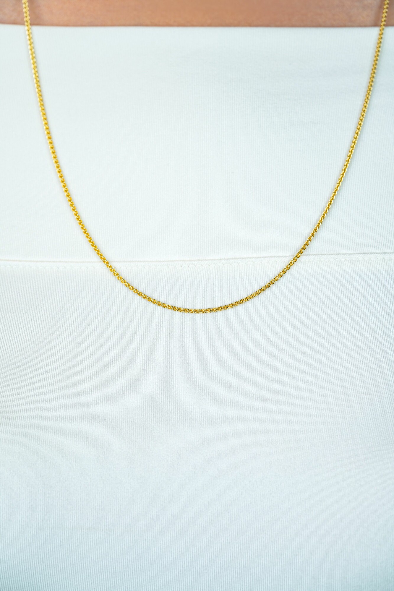 42cm ZINZI silberne Palmier Kette gelb vergoldet ZILC-P42G