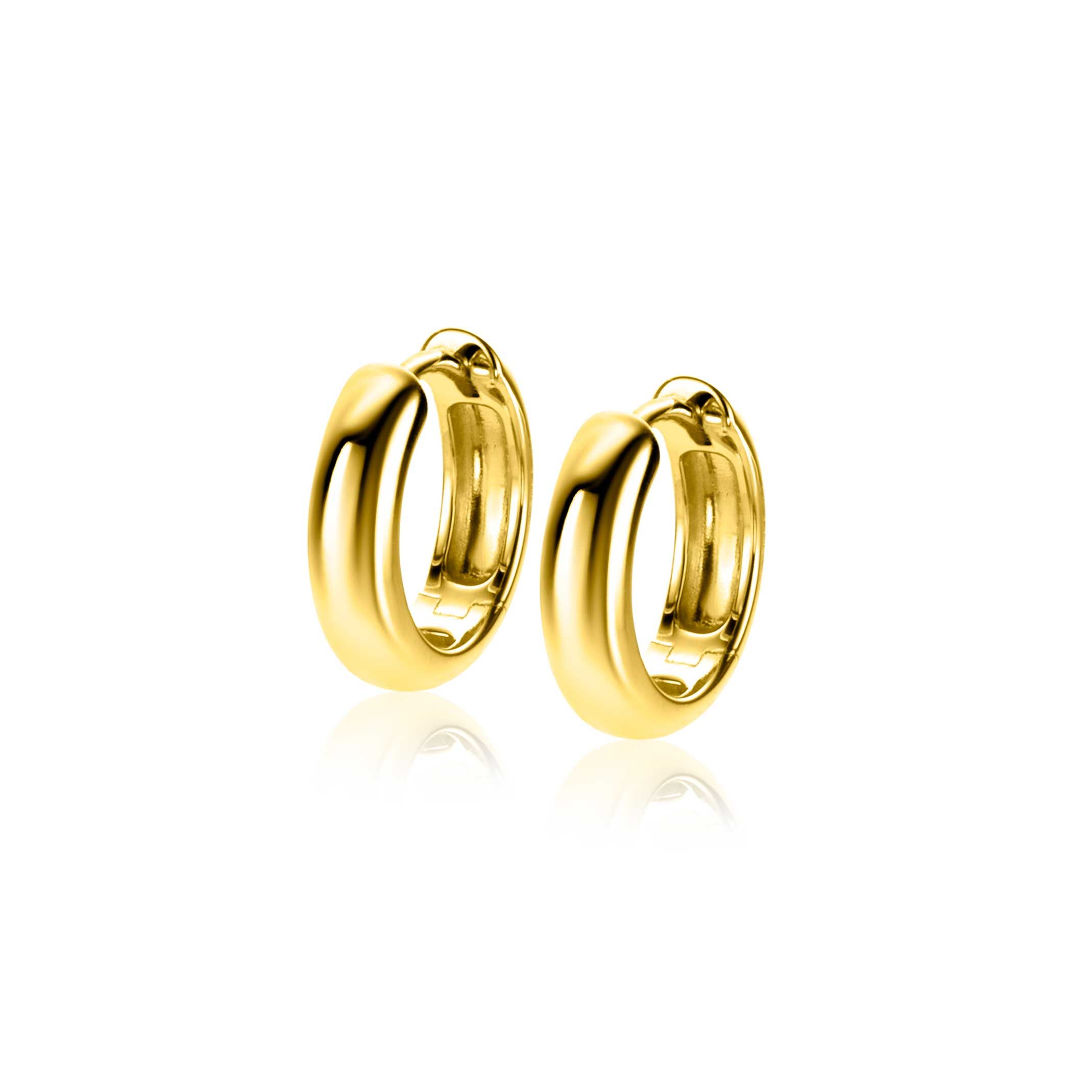ZINZI zlv. oorringen gg.verg. half rond 14.5x4mm