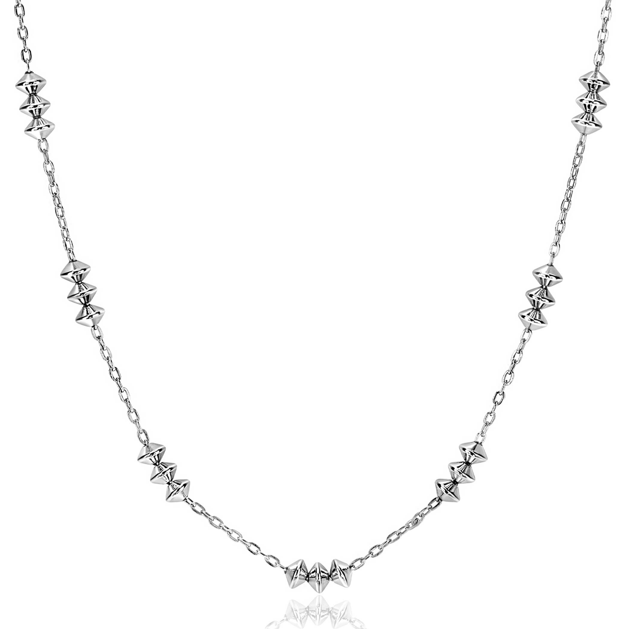ZINZI zlv. collier fantasie met tolletjes vorm