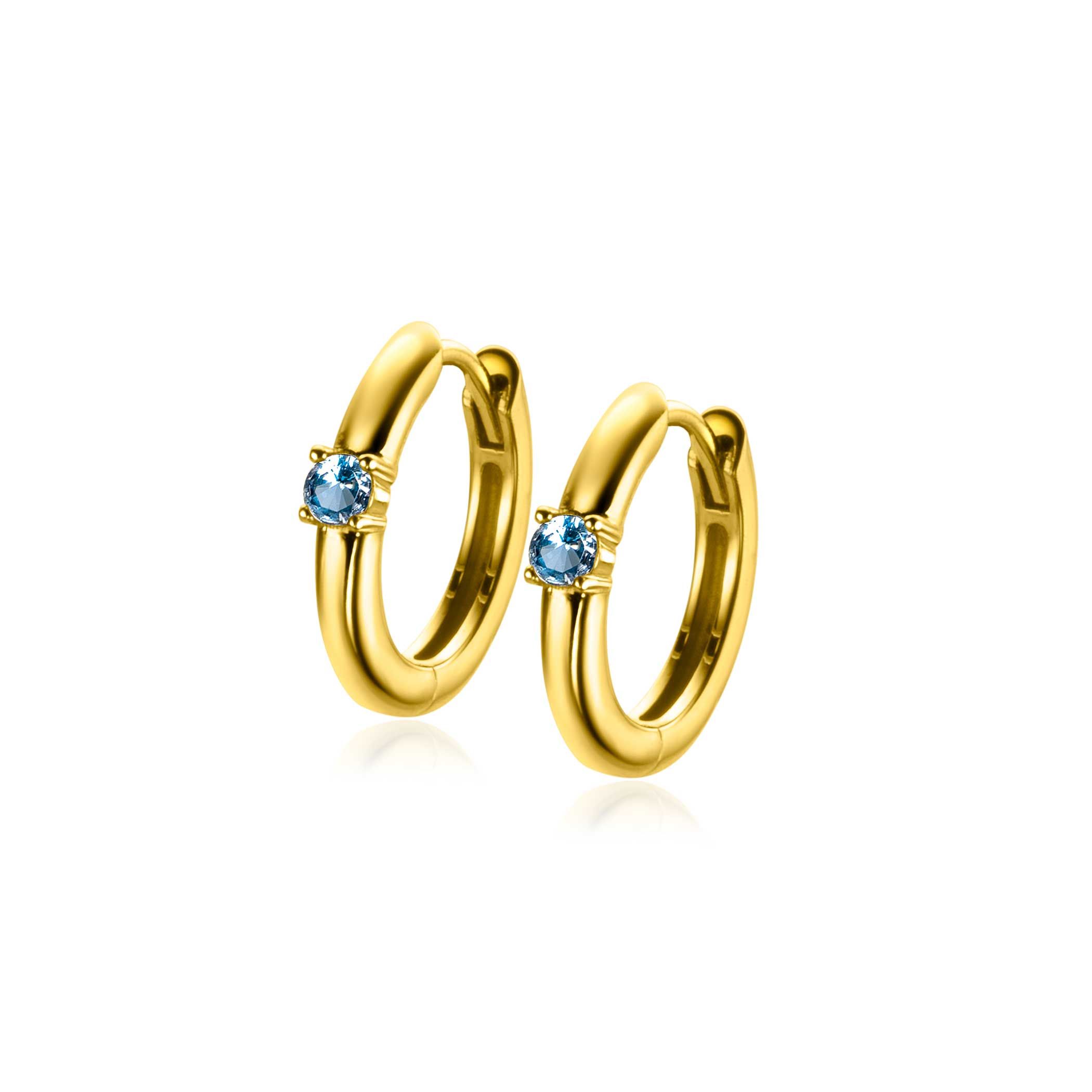 ZINZI zlv. oorringen gg.verg birthstones topaas cz
