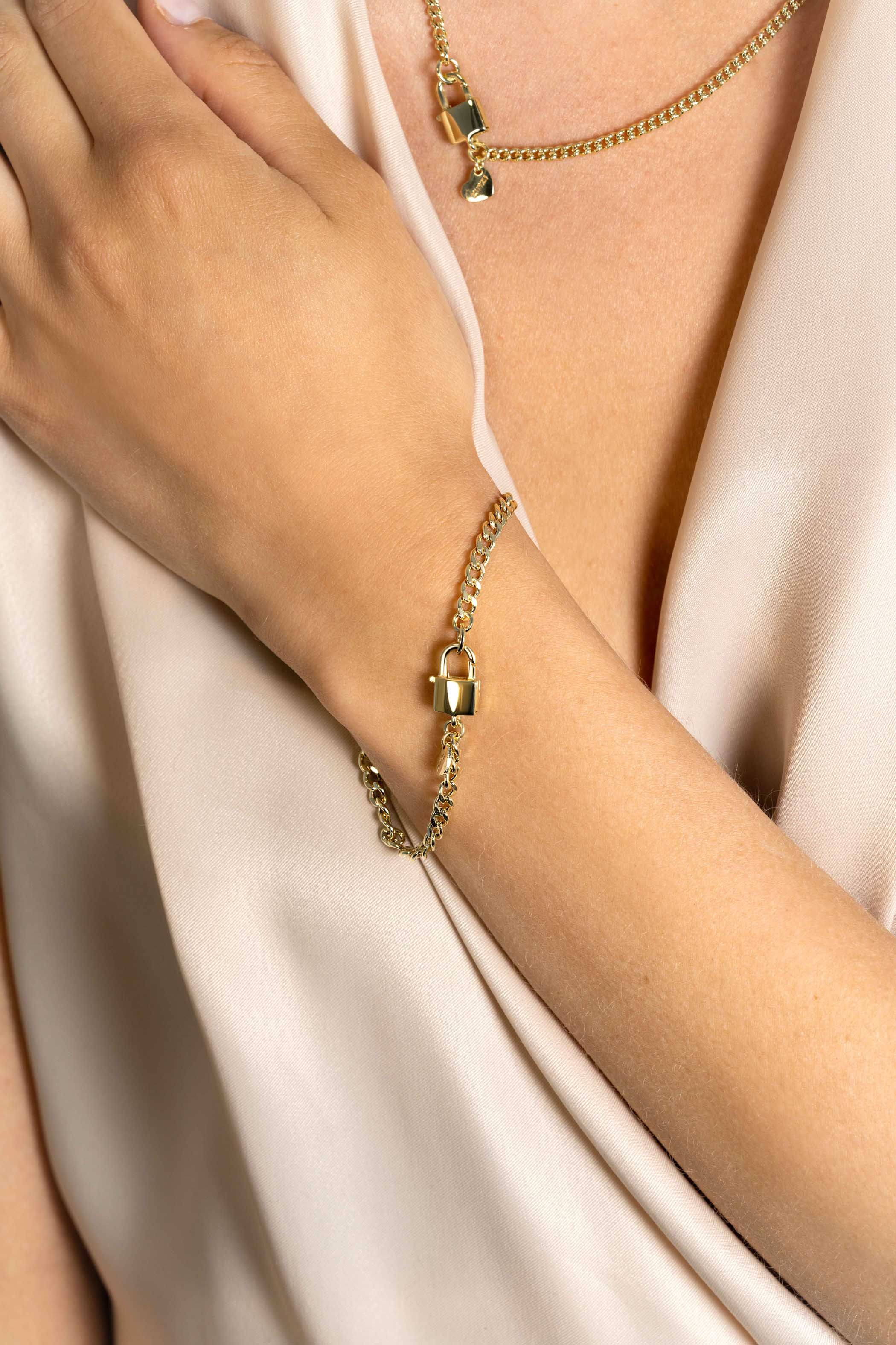 ZINZI zlv. armband gg.verg.grmt. met slot sluiting