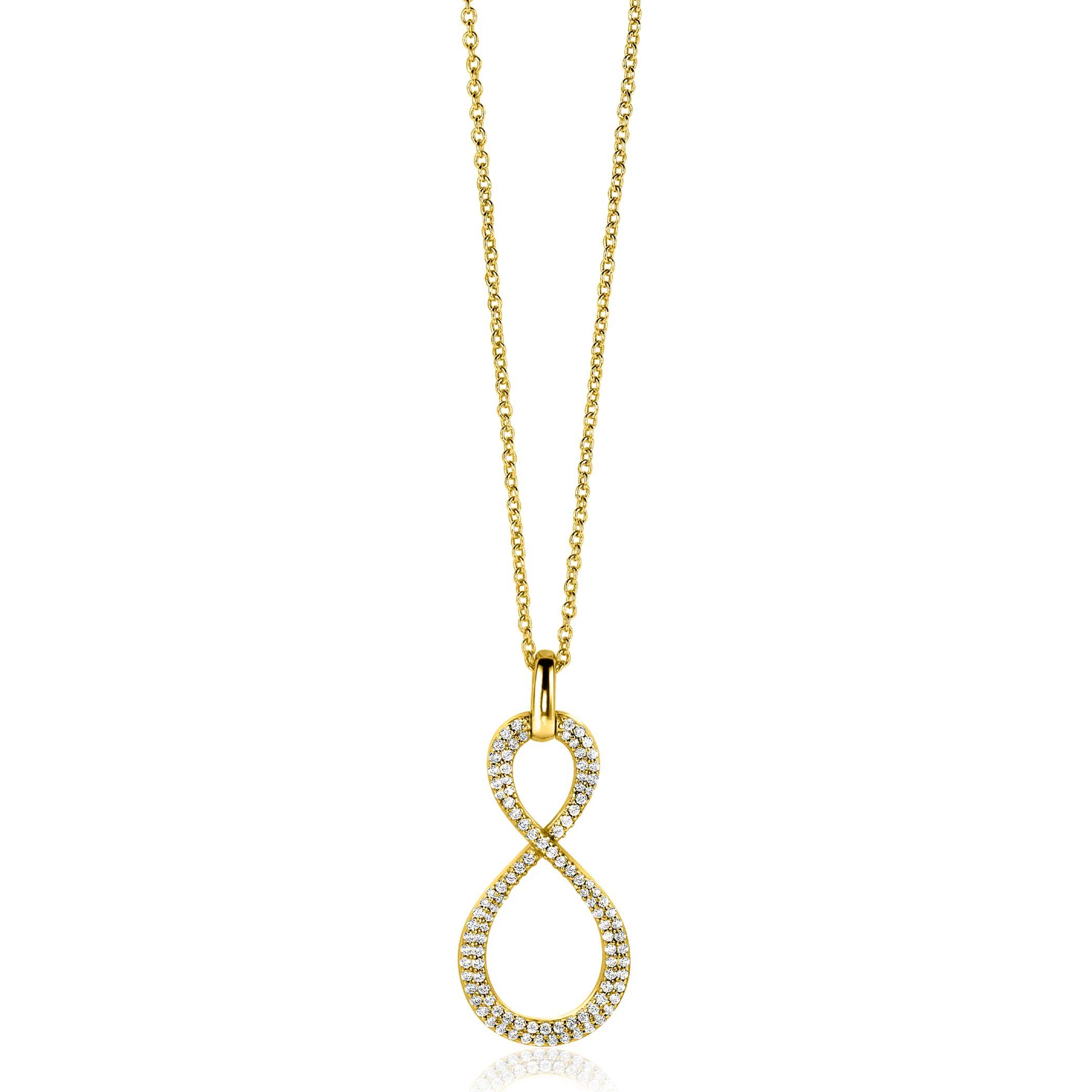 ZINZI zlv. hanger gg.verg.infinity pave zirconia's