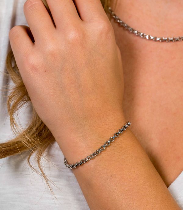 ZINZI silbernes Gliederarmband rund 3,5mm ZIA1702