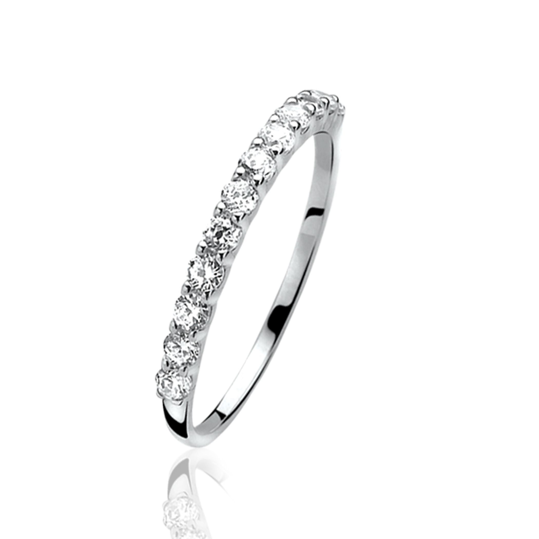 ZINZI silberner Ring Knöchel  weiß ZIR827K