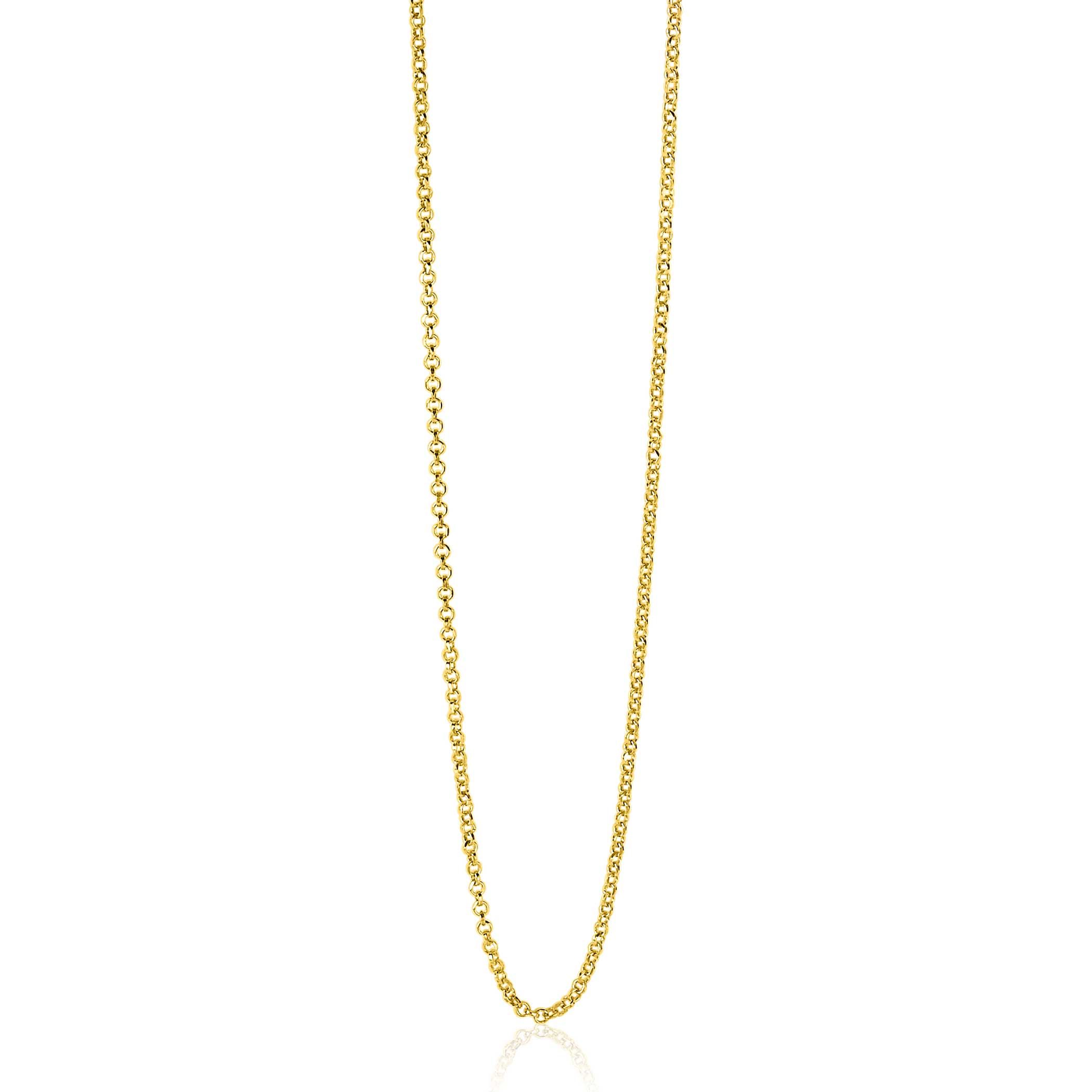 ZINZI zlv. jasseron collier 60 cm geel verguld