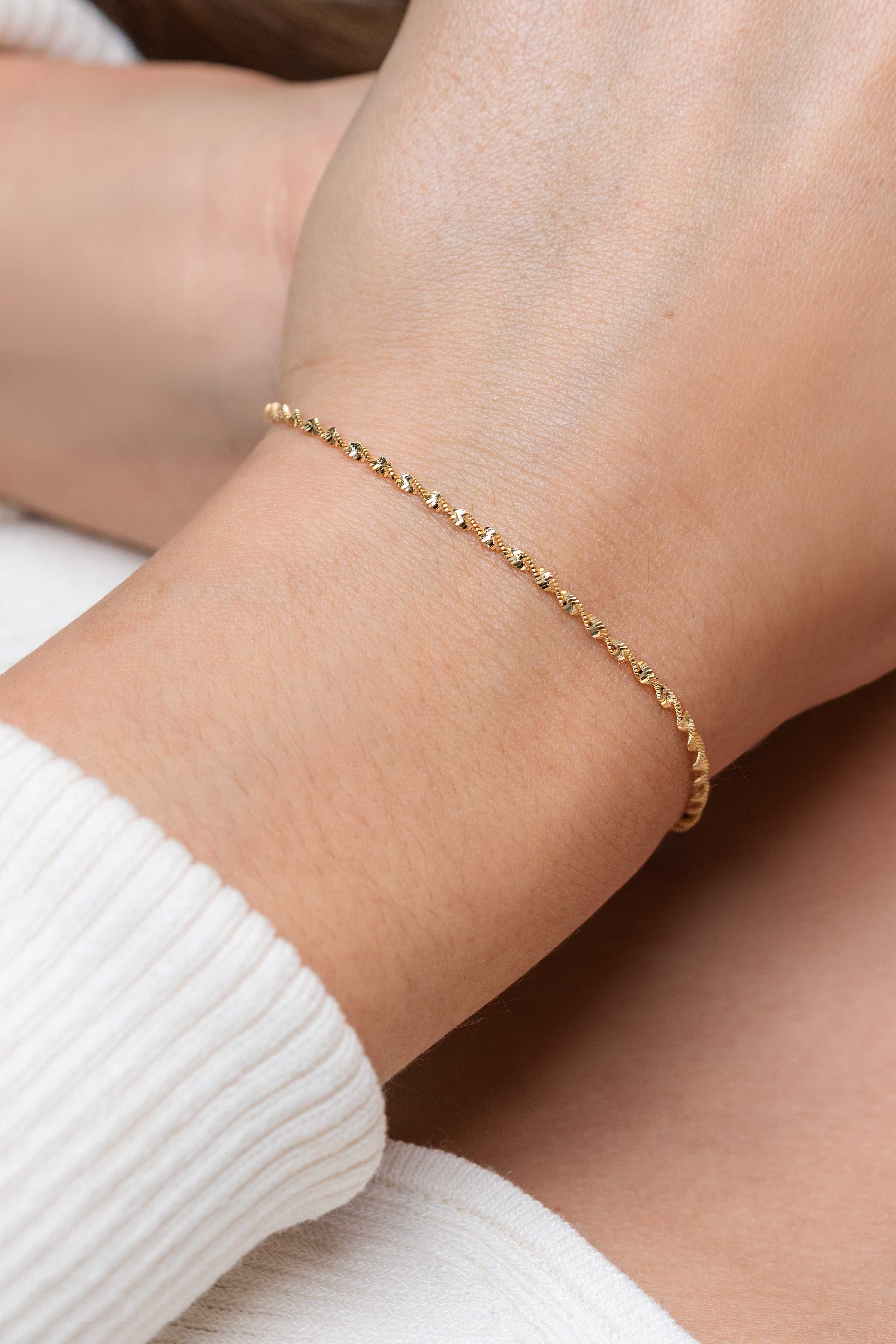 ZINZI zlv. armband geel verguld singapore schakel