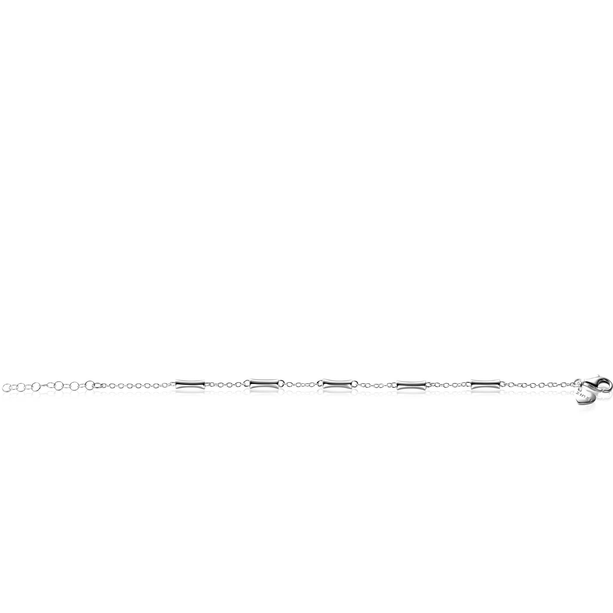 ZINZI zlv. armband met staafjes in bamboe vorm