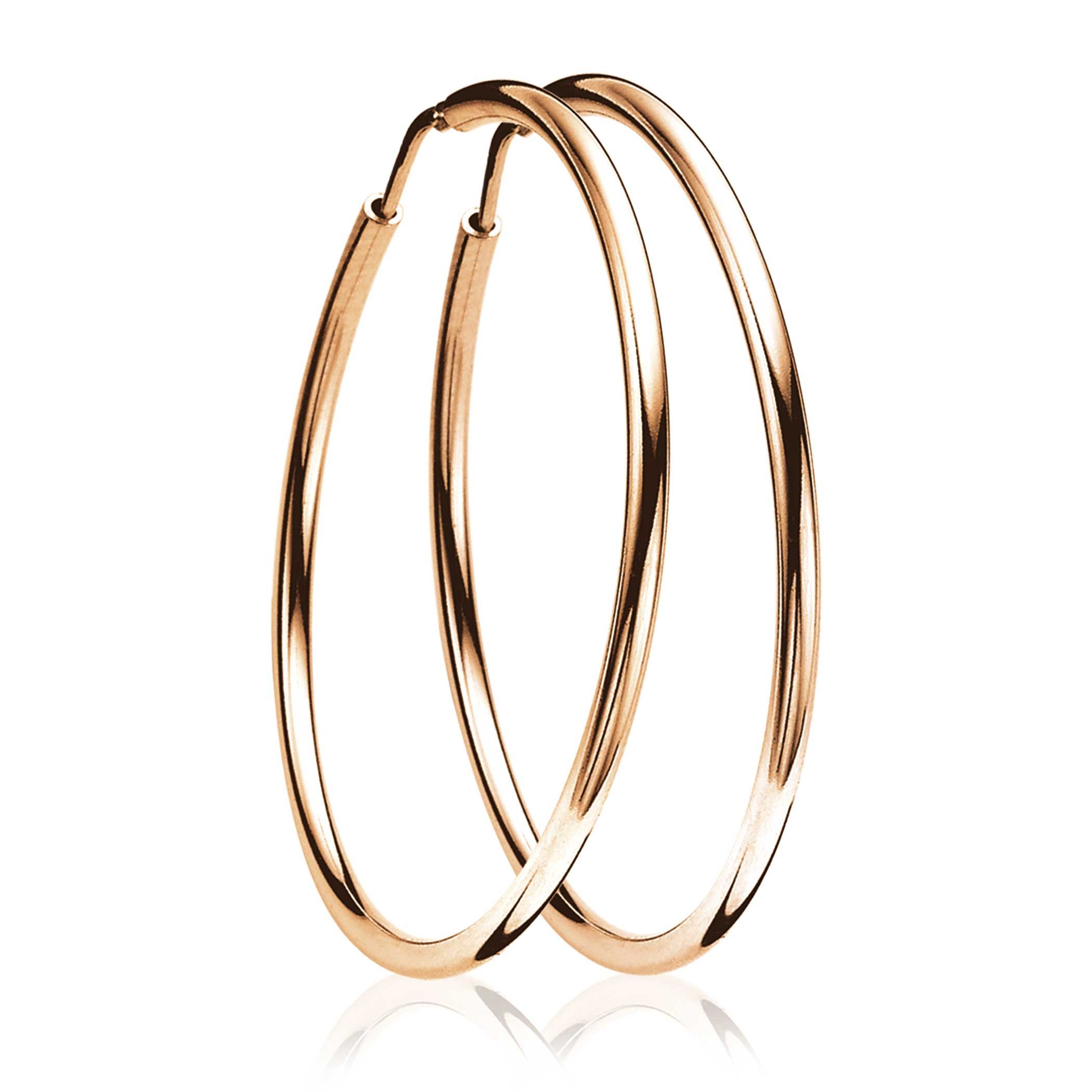 ZINZI silberne Ohrringe rosé vergoldet 45x2mm ZIO436R