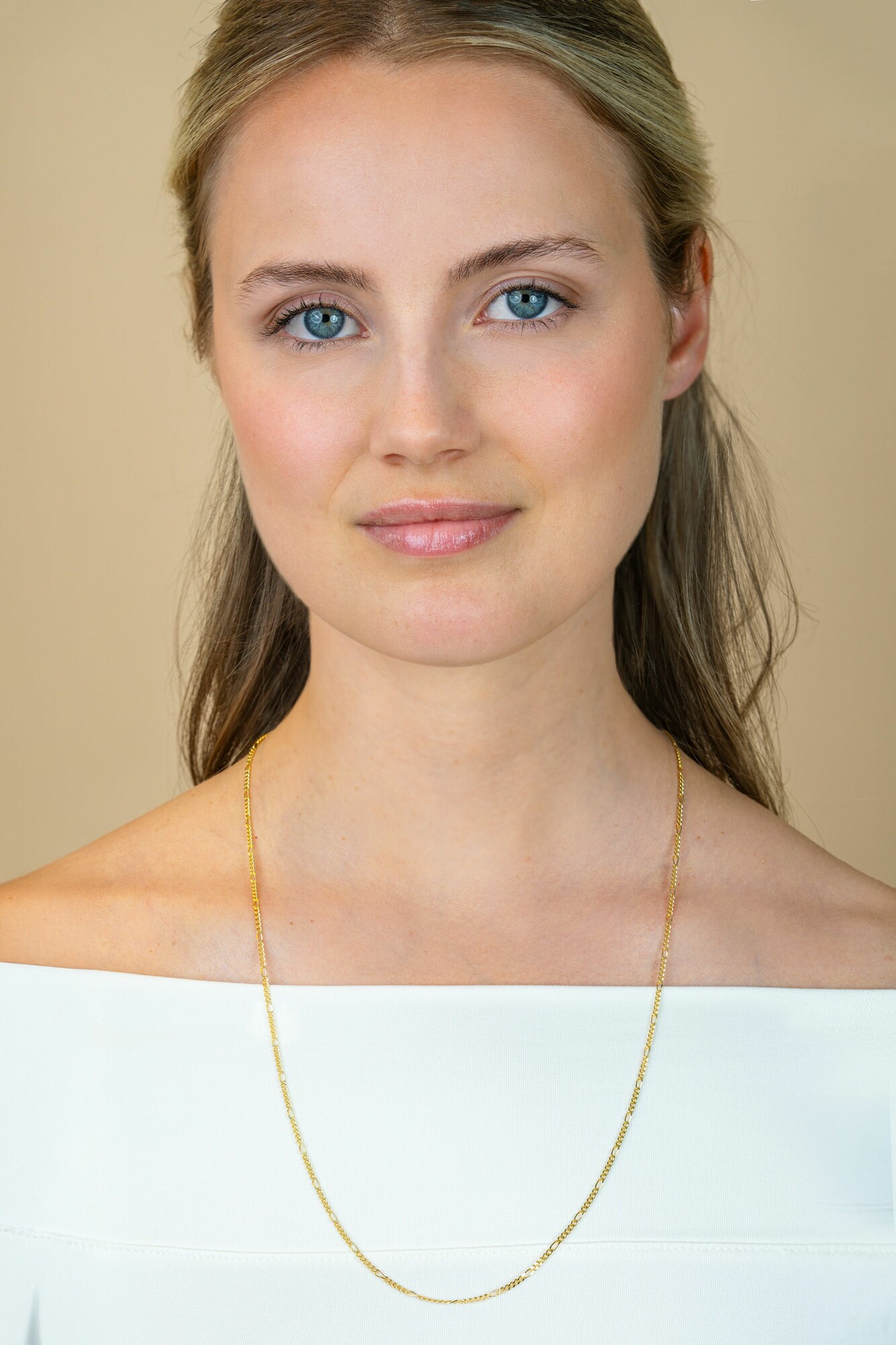 ZINZI zlv. figaro collier 60 cm geel verguld