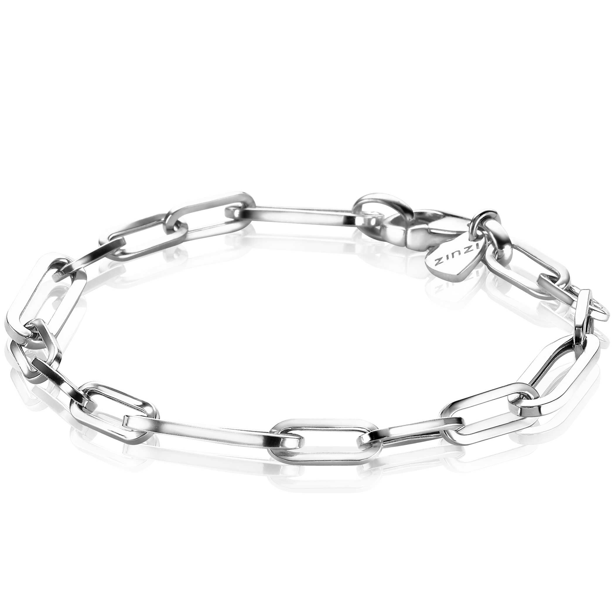 ZINZI silbernes Armband mit ovalen closed for ever Gliedern 6mm breit ZIA1990