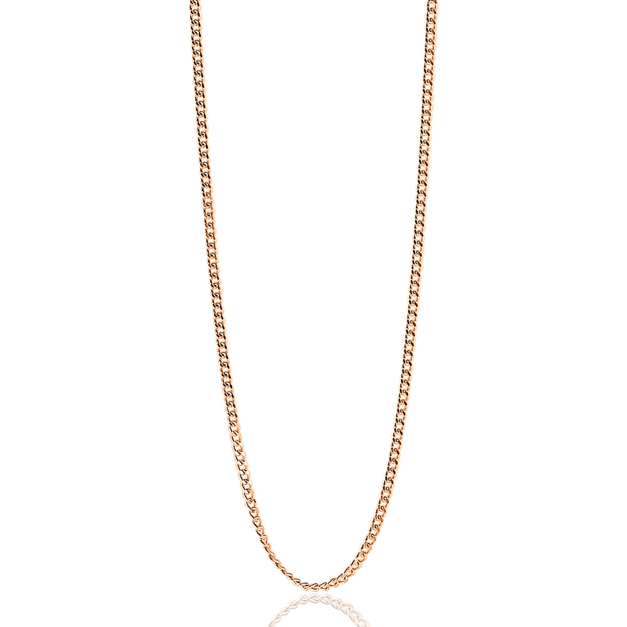 ZINZI zlv. gourmet collier 80 cm rosé verguld