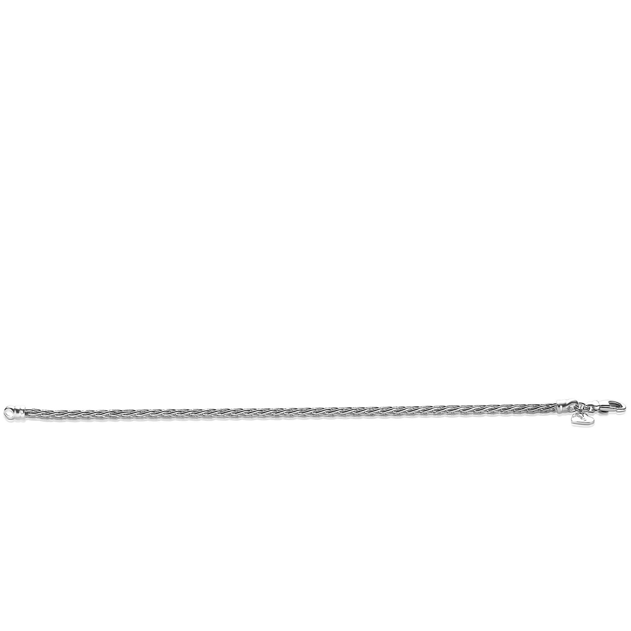 ZINZI silbernes Gliederarmband Palmier massiv 3mm breit 18,5cm ZIA1912
