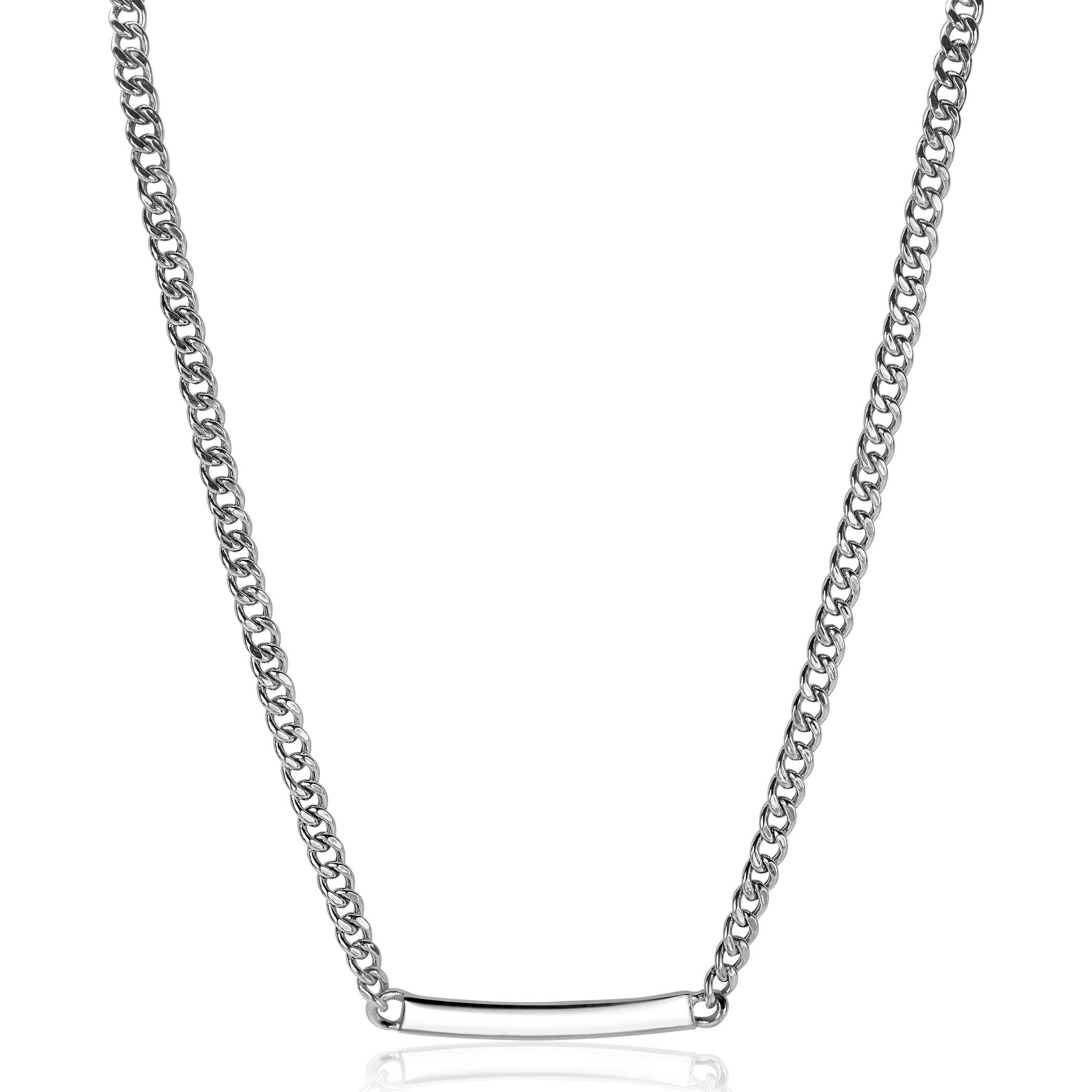 ZINZI silberne Gourmet Kette 4mm breit mit Plättchen 18-21cm ZIC2271