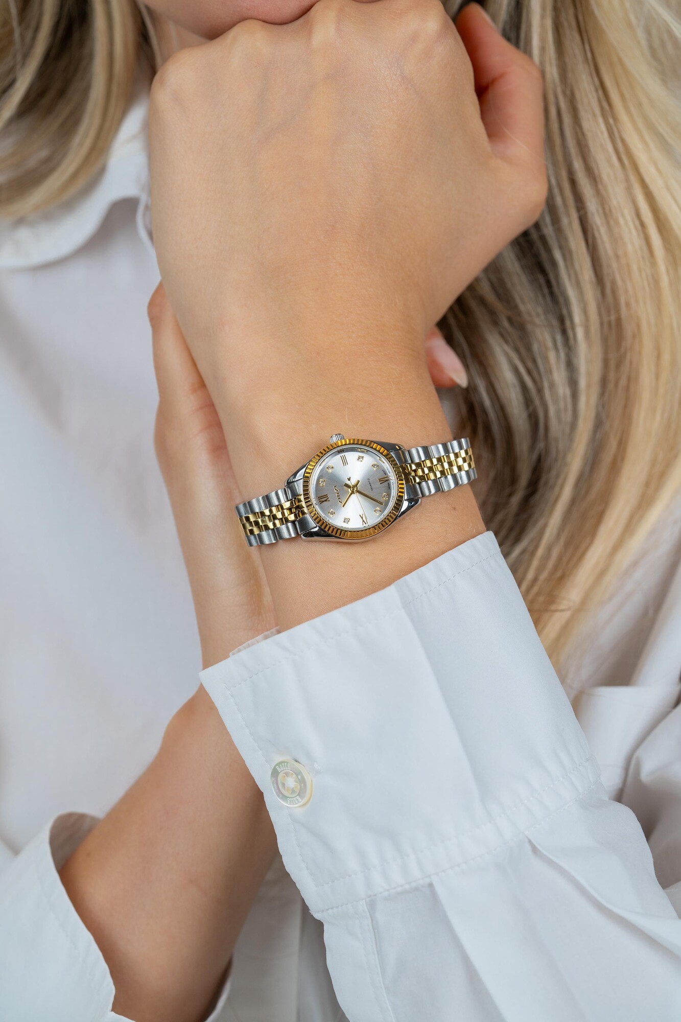 Zinzi Mini Iconic horloge 24mm zlv w.pl.en bic. bnd