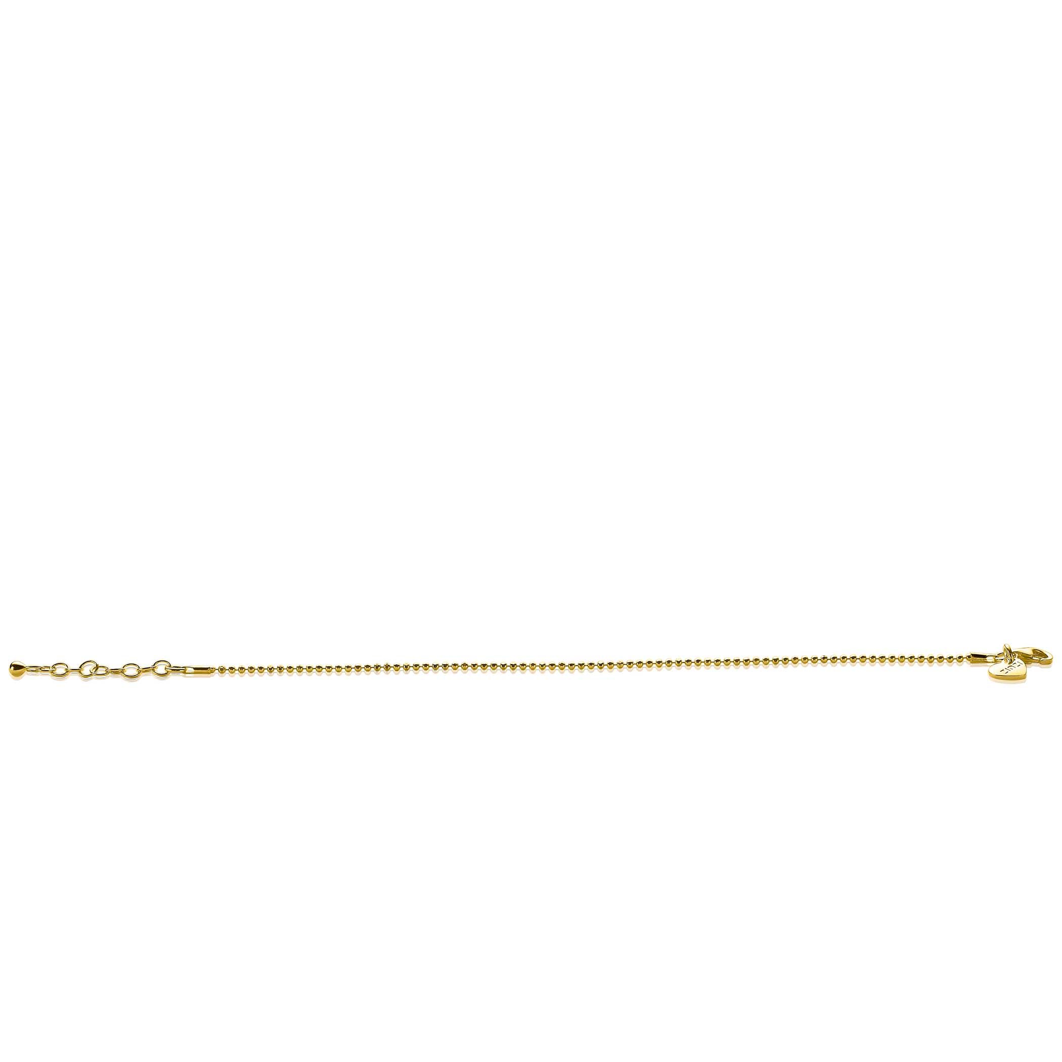 ZINZI silbernes Kugel Armband gelb vergoldet 1,5mm breit 17-19,5cm ZIA1909G