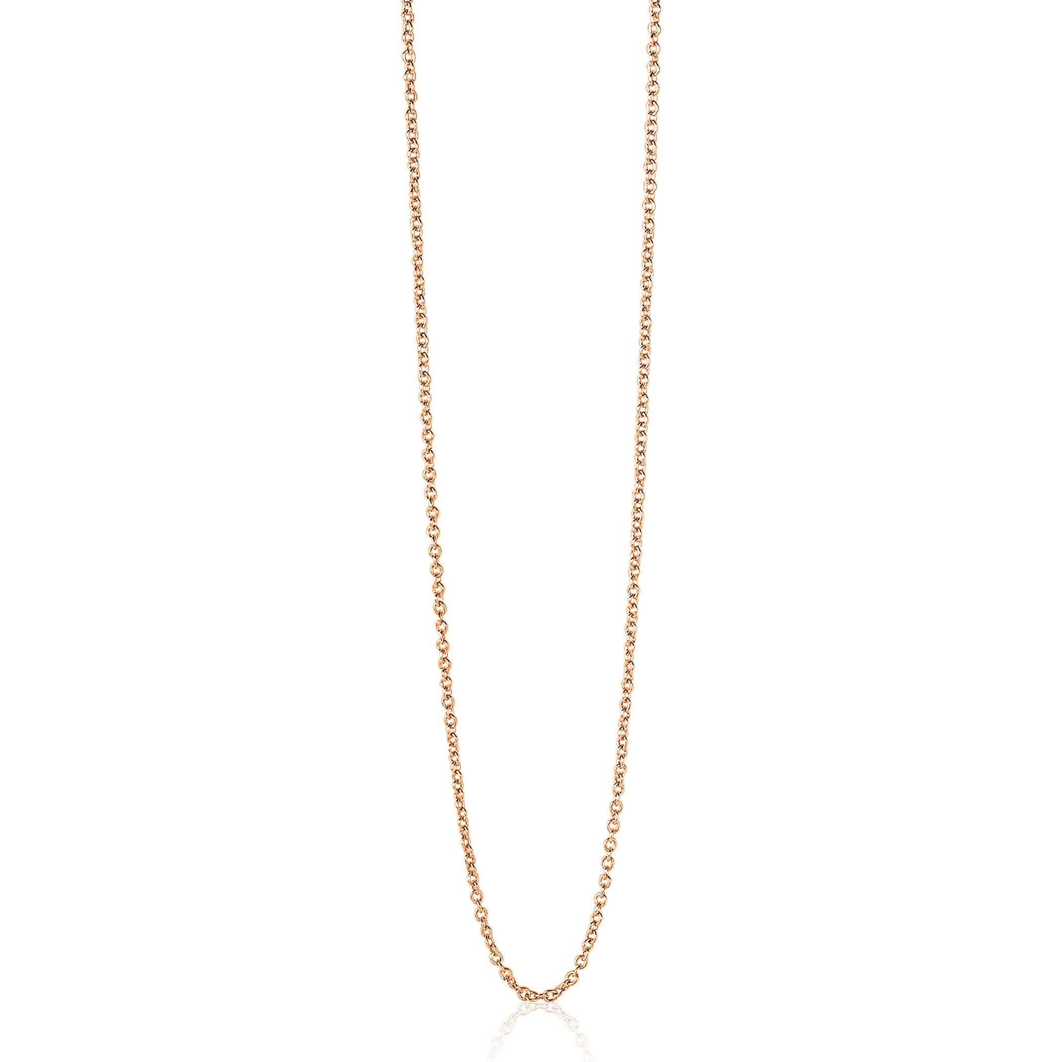90cm ZINZI silberne Anker Kette rosévergoldet ZILC-A90R
