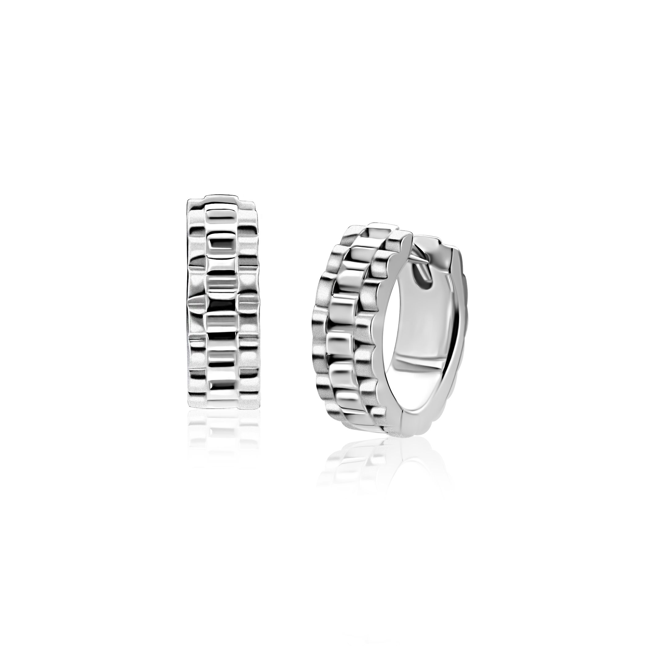 ZINZI zlv. klapcreolen rolex-style poly/satine 15mm