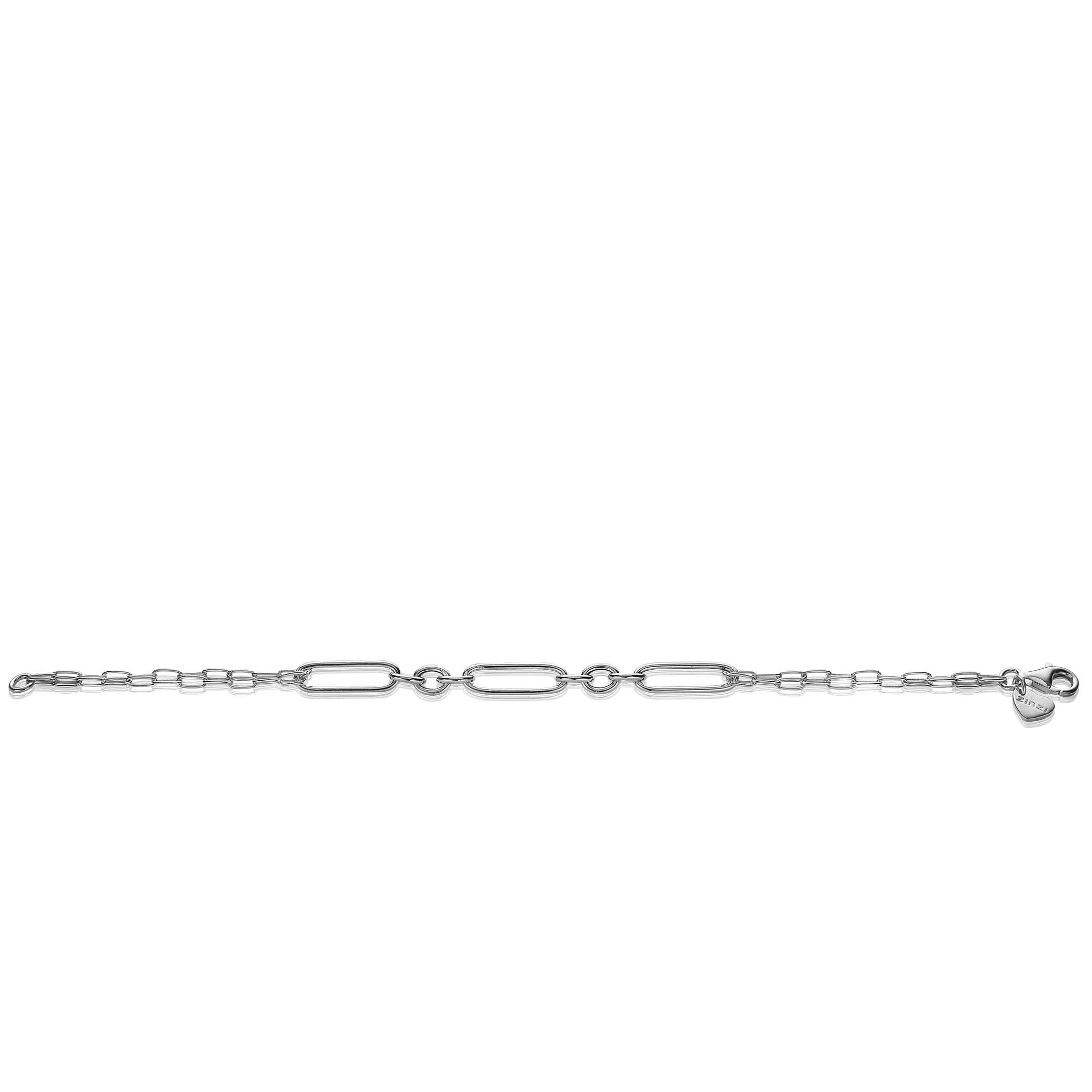 ZINZI silbernes Armband wo verschiedene runde Glieder kombiniert werden ZIA1991