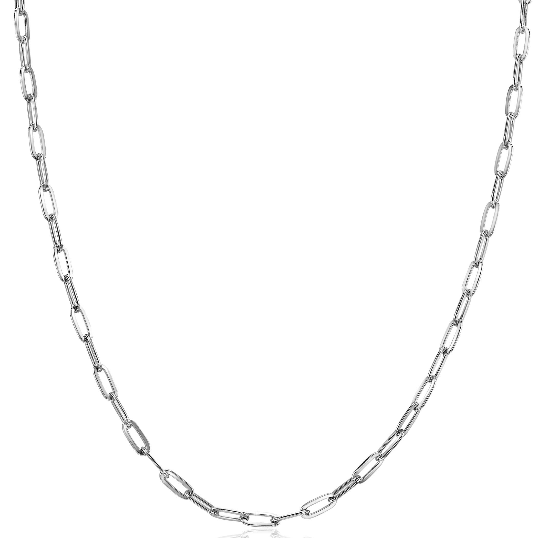 ZINZI silberne Kette paperclip Glieder 2,7mm breit 45cm ZIC2150
