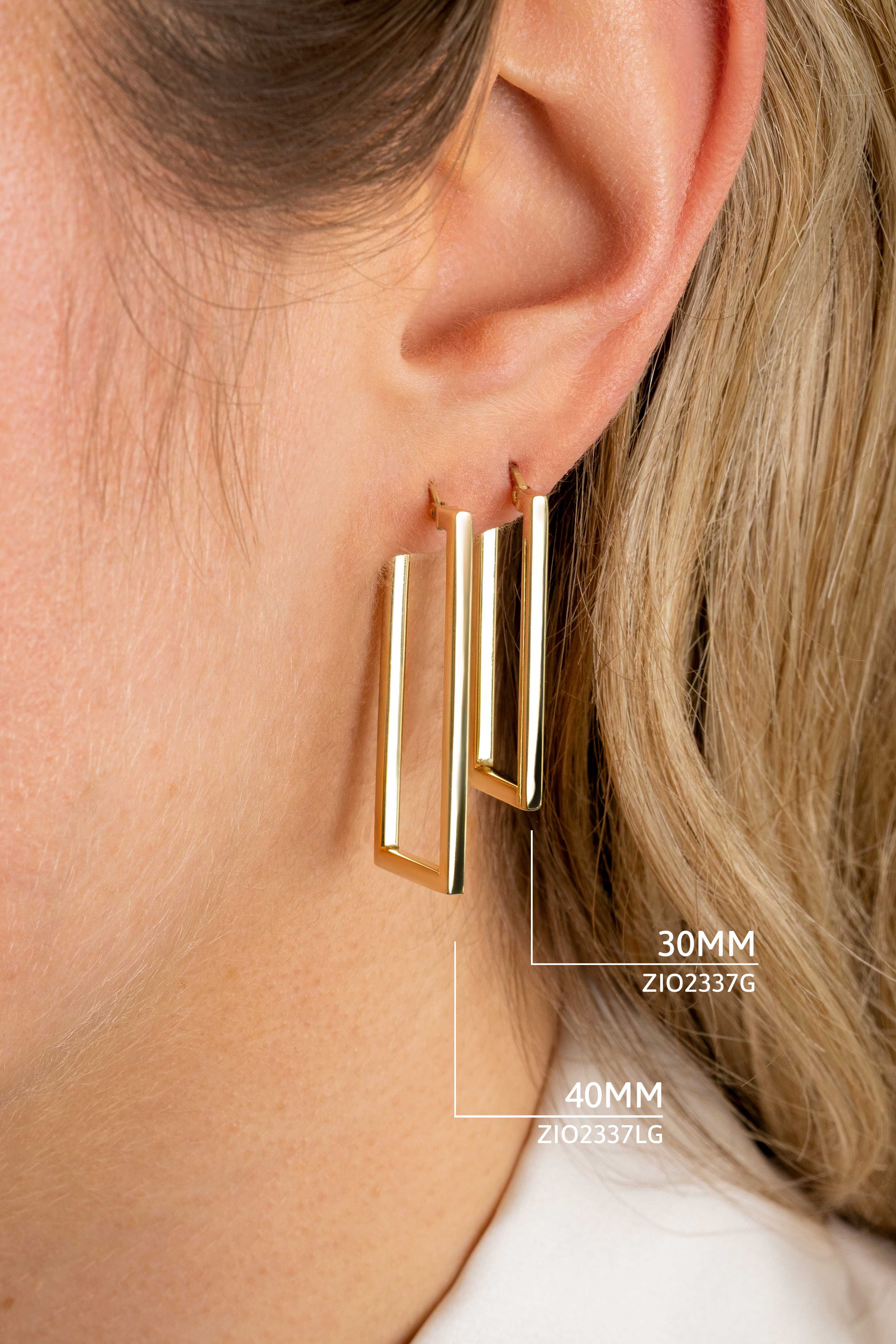 ZINZI * zlv. oorringen geel verguld rechthoek 40x2mm