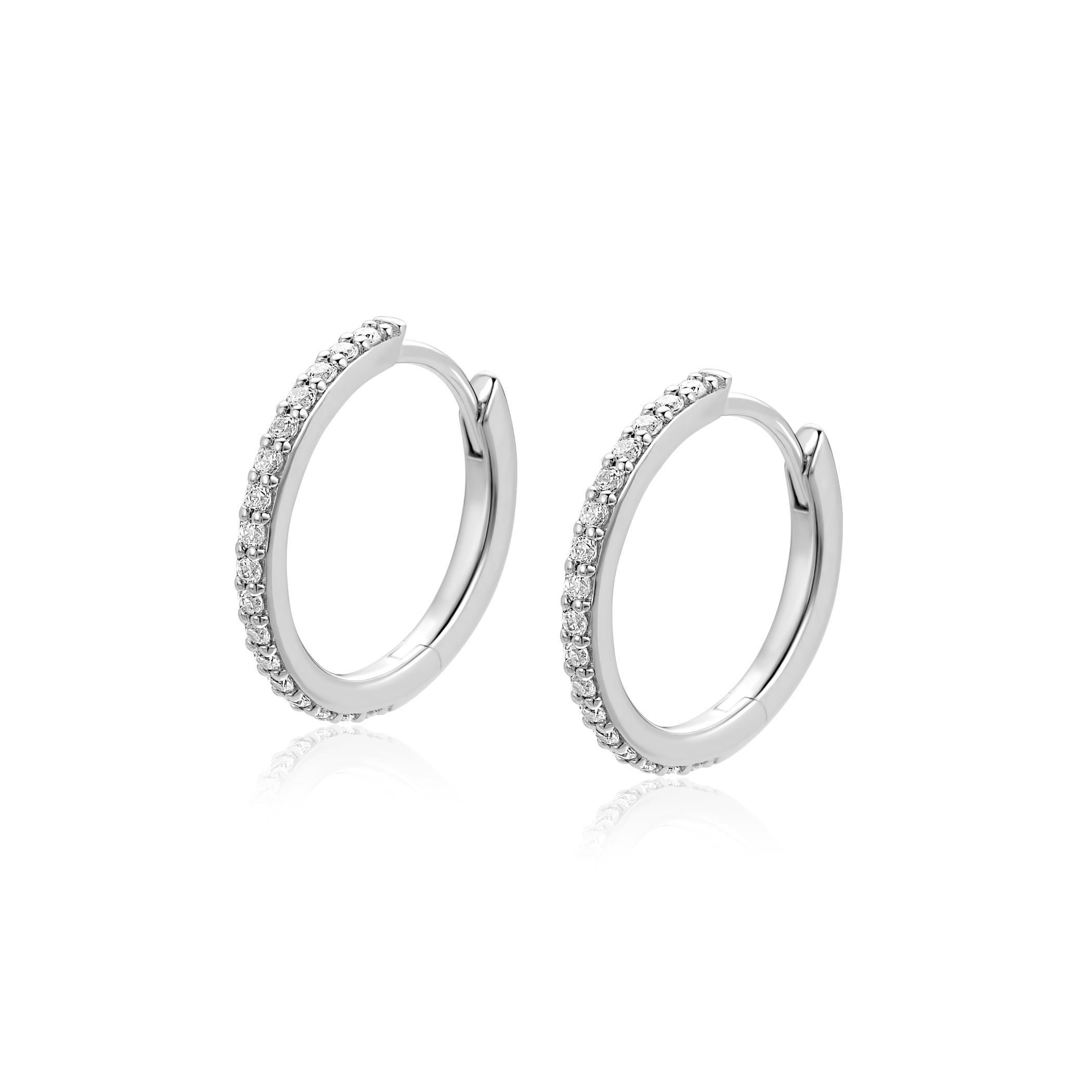 ZINZI zlv. klapcreolen met zirconia's 16x1.6mm