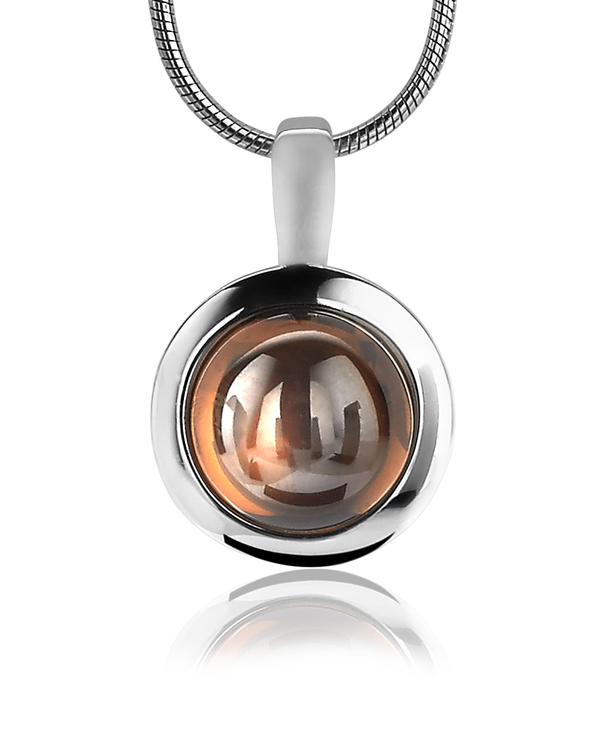 Zinzi silberner Anhänger braun ZIH1043C