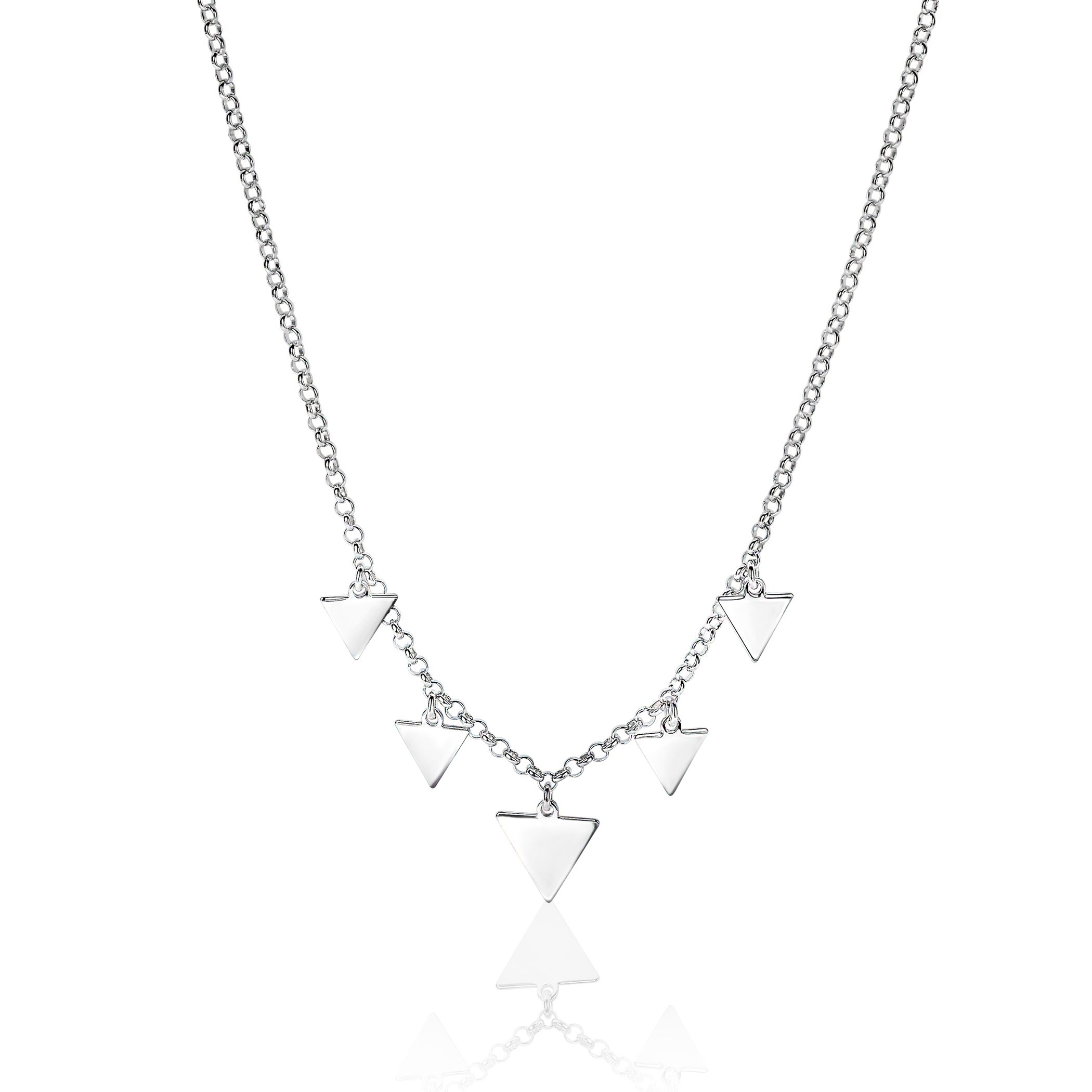 ZINZI silberne Kette 45cm Dreieck ZIC1555