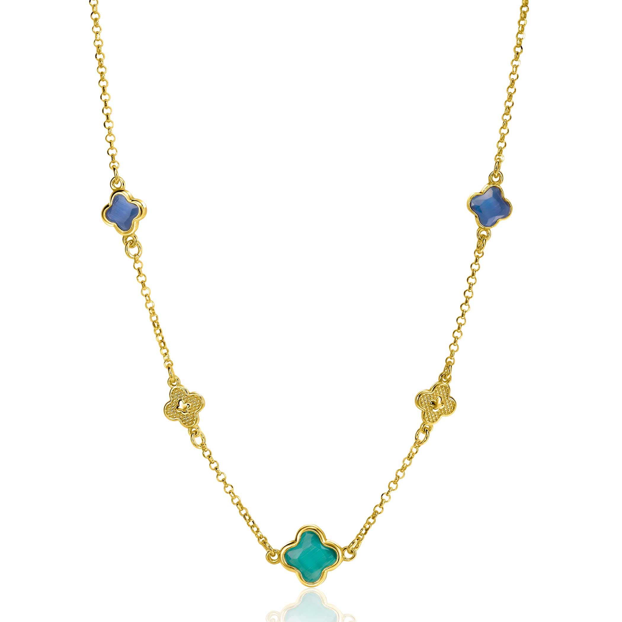 ZINZI zlv. coll. gg.verg. klaver blauw/groen cz