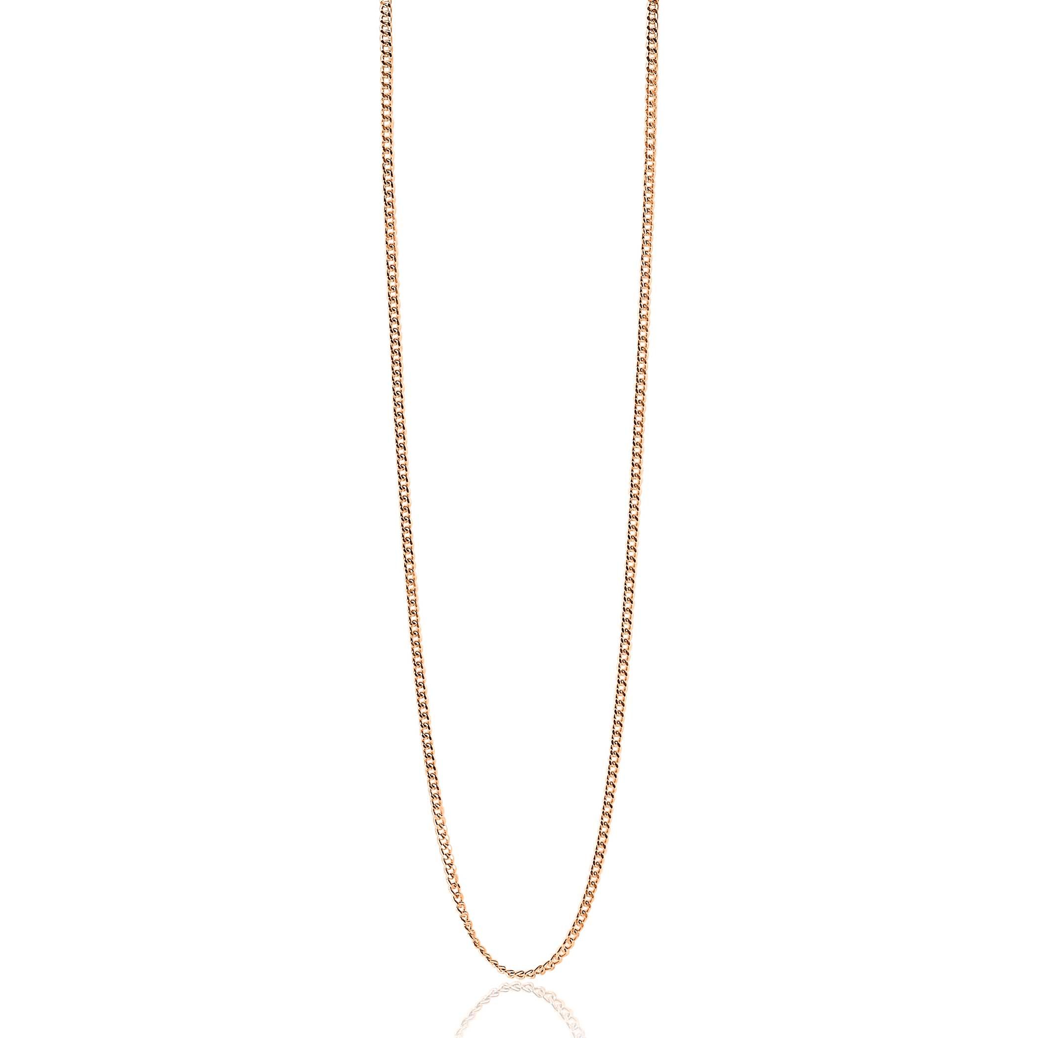 ZINZI zlv. gourmet collier 80 cm rosé verguld