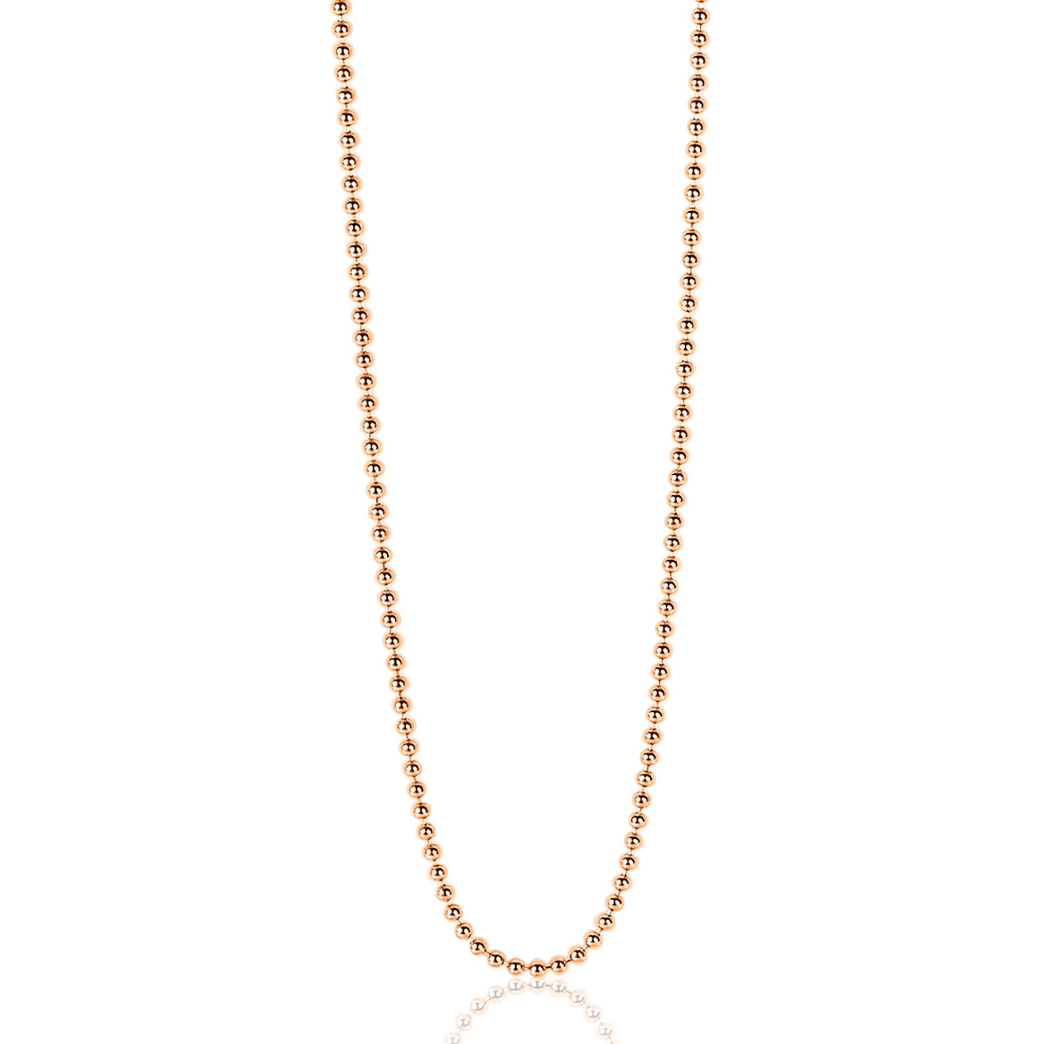 ZINZI zlv. bol collier 70 cm rosé verguld