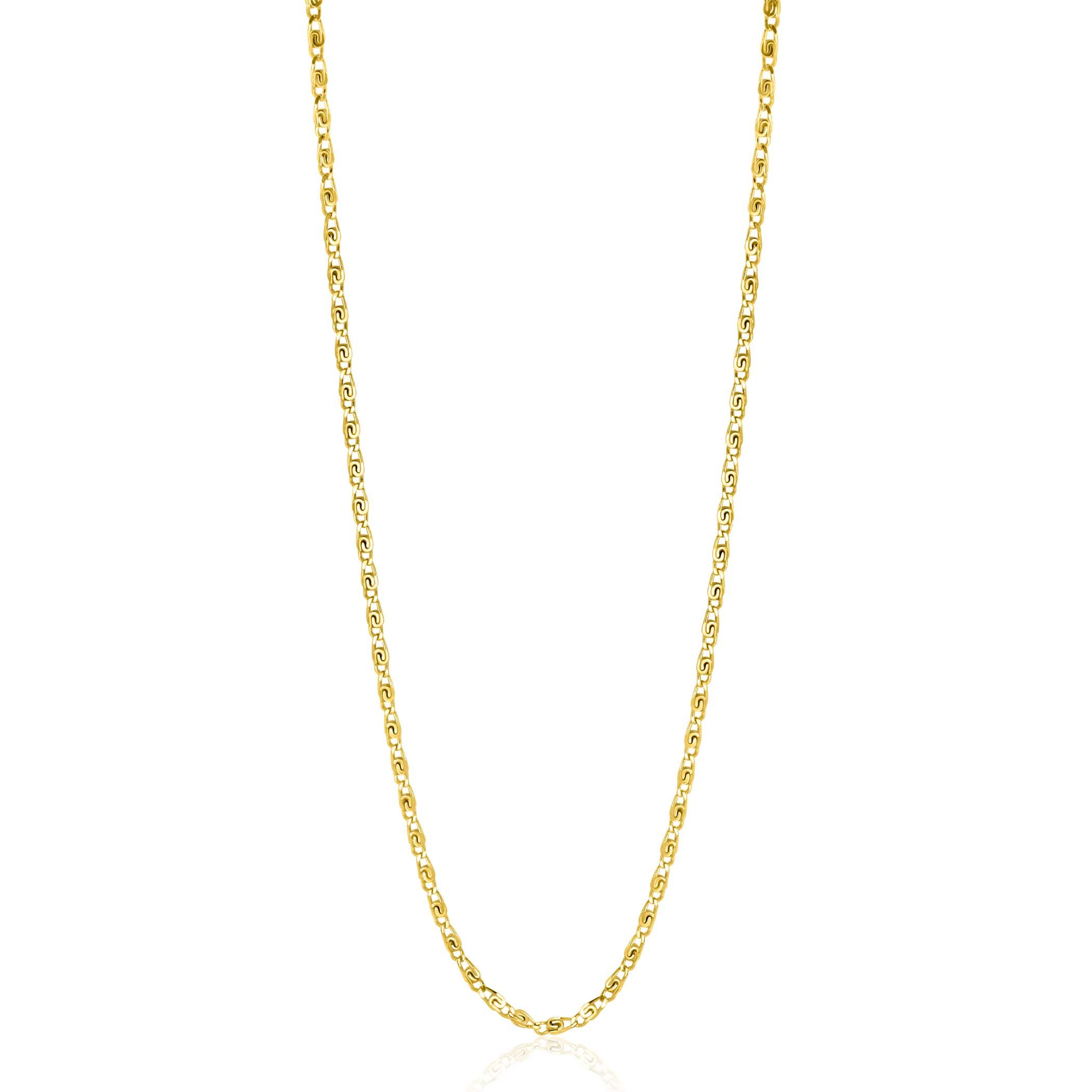 ZINZI zlv. collier gg.verguld fantasie 42/45cm